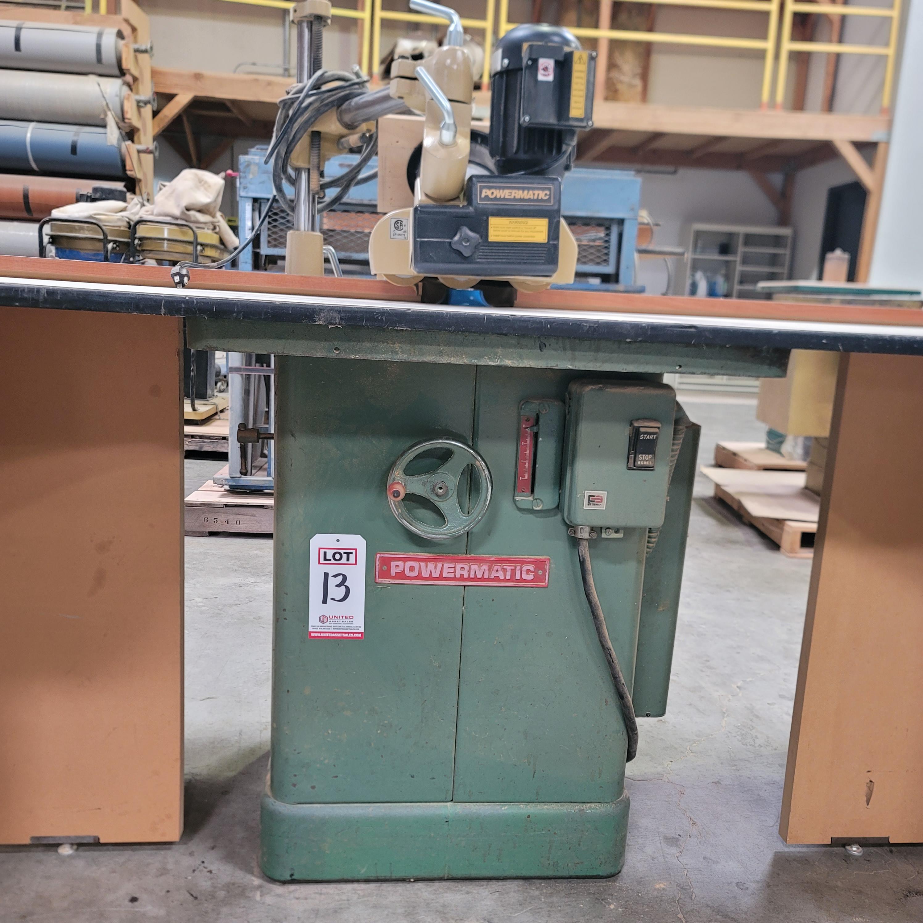 POWERMATIC WOOD SHAPER, MODEL 26, 5 HP, S/N 926117, W/ POWERMATIC PF3-JR POWER FEEDER, S/N 14030030030-13