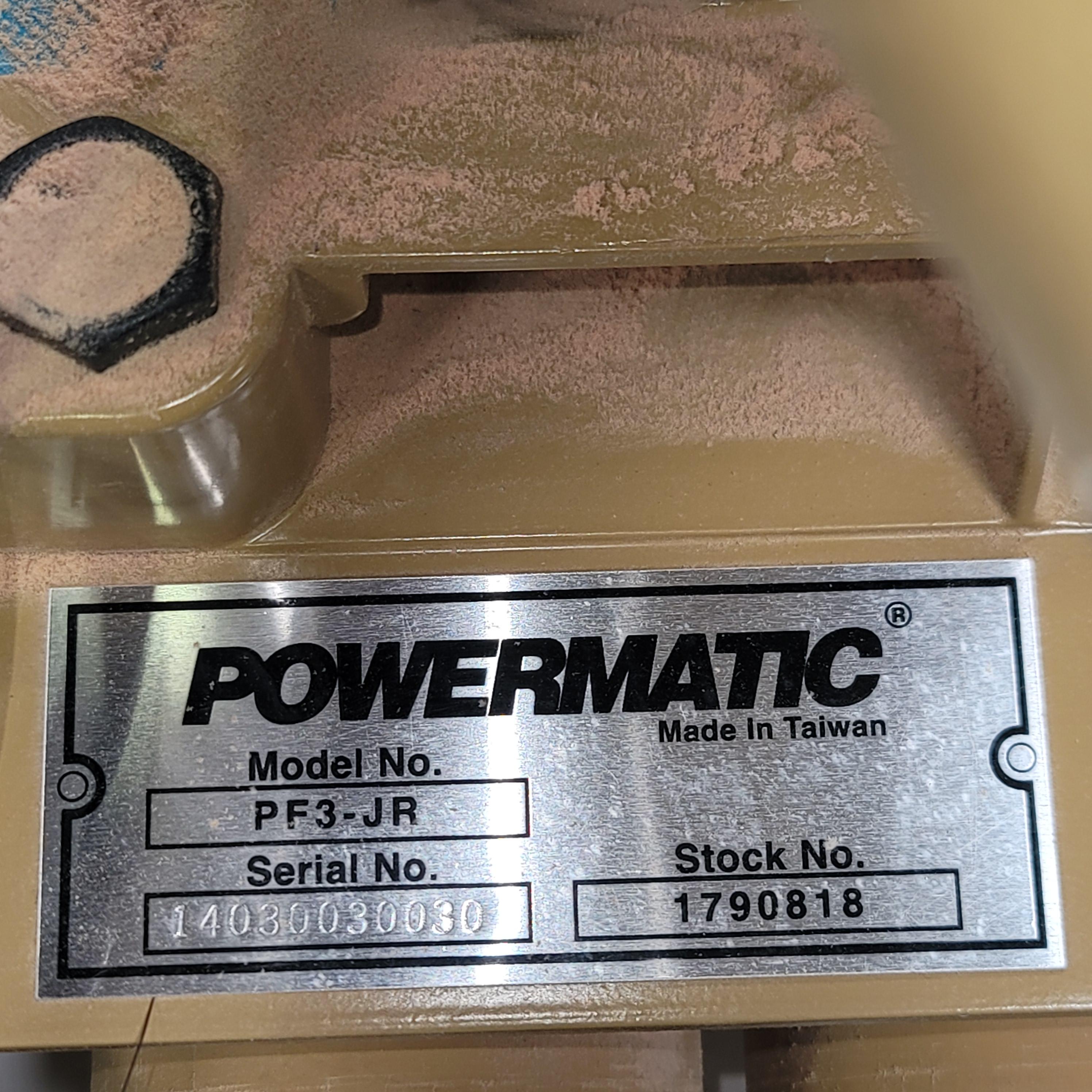 POWERMATIC WOOD SHAPER, MODEL 26, 5 HP, S/N 926117, W/ POWERMATIC PF3-JR POWER FEEDER, S/N 14030030030-13