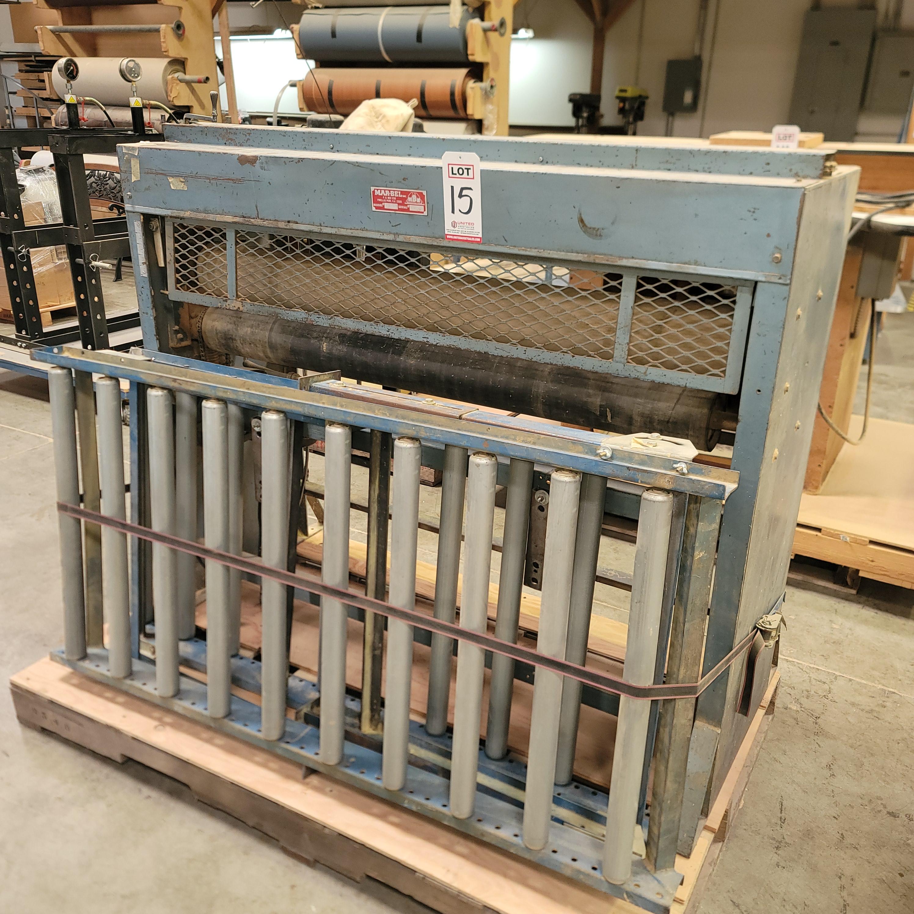 MAR-BEL PR51 PINCH ROLL, S/N 9268, W/ (2) 5' SECTIONS OF 28" ROLLER CONVEYOR-15