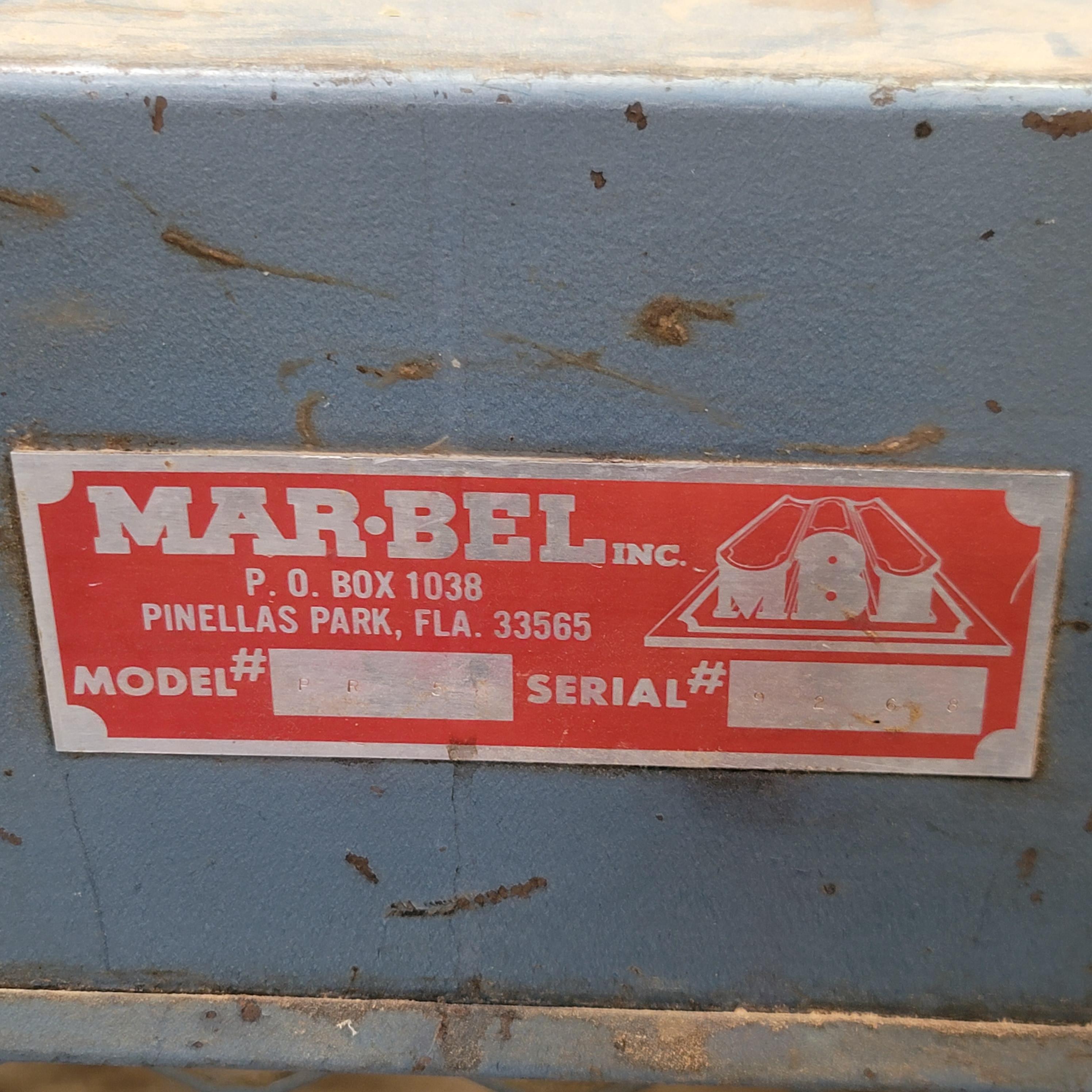 MAR-BEL PR51 PINCH ROLL, S/N 9268, W/ (2) 5' SECTIONS OF 28" ROLLER CONVEYOR-15