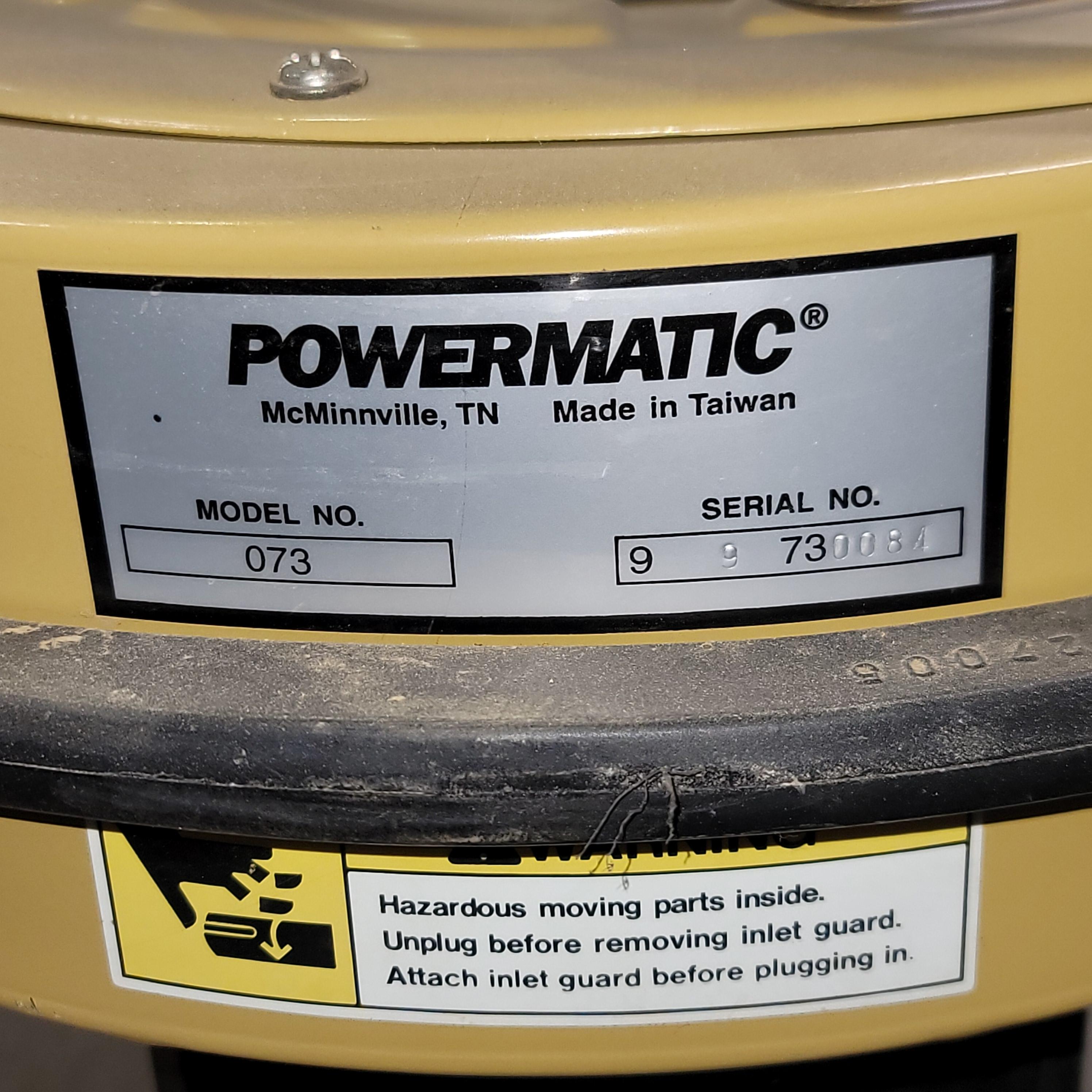 POWERMATIC DUST COLLECTOR, MODEL 073, 1-1/2 HP, 115/230V, SINGLE PHASE-17