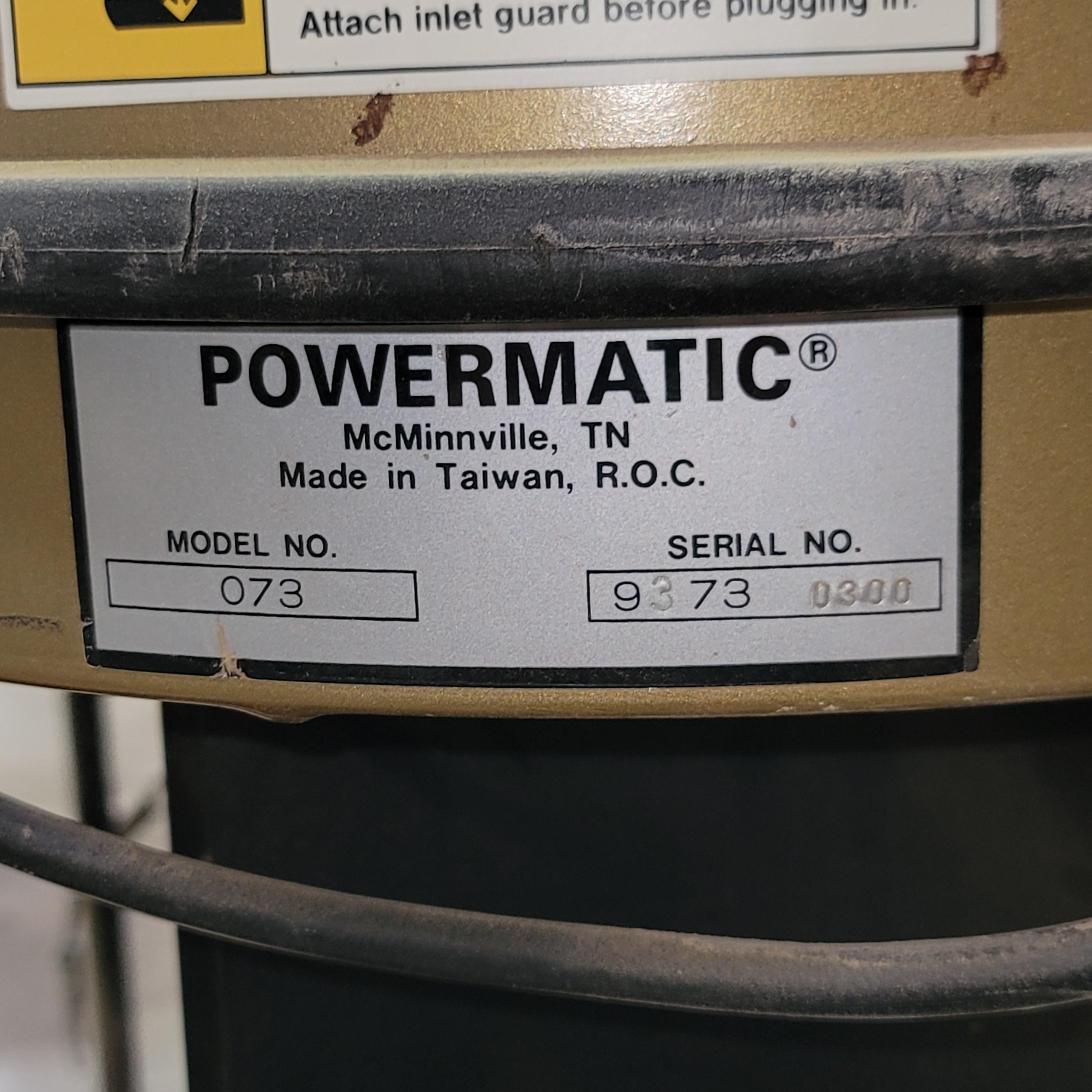POWERMATIC DUST COLLECTOR, MODEL 073, 1-1/2 HP, 115/230V, SINGLE PHASE-18