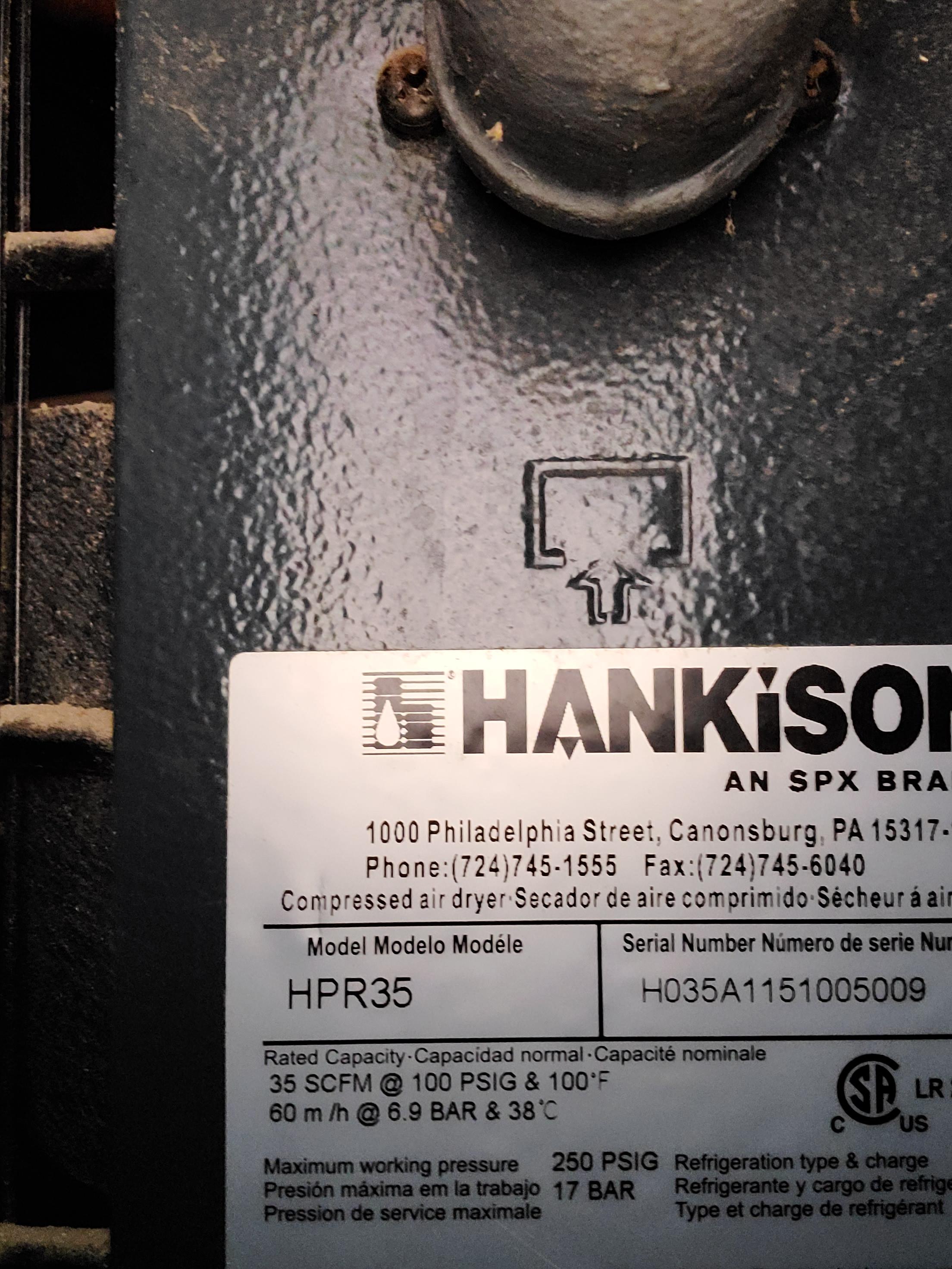 HANKISON REFRIGERATED AIR DRYER, MODEL HPR35, S/N H035A1151005009, 115V, SINGLE PHASE-28