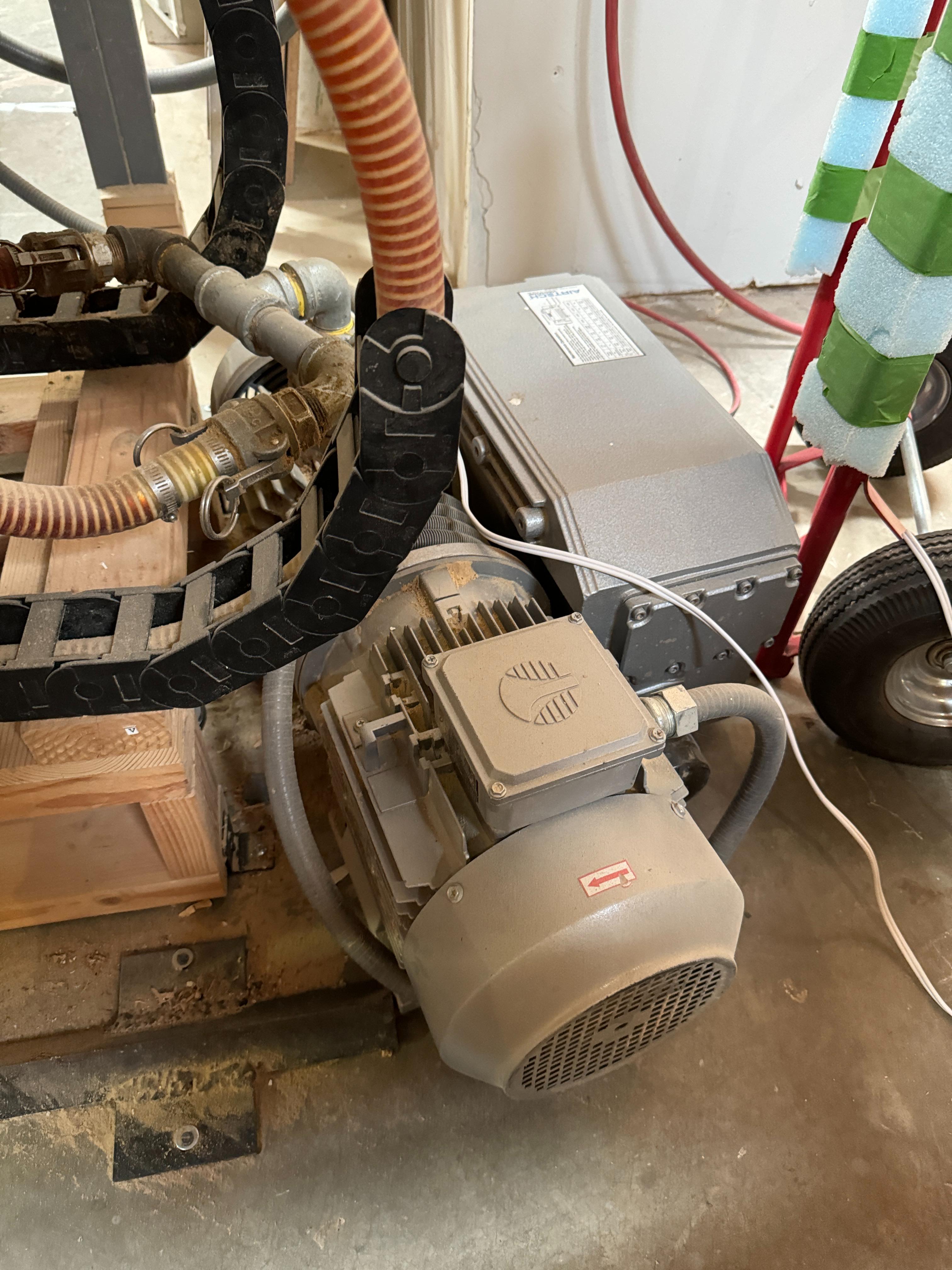 CUSTOM MADE THERMOFORMER VACUUM PRESS, 52" X 127" AIR TABLE, TRACK-30