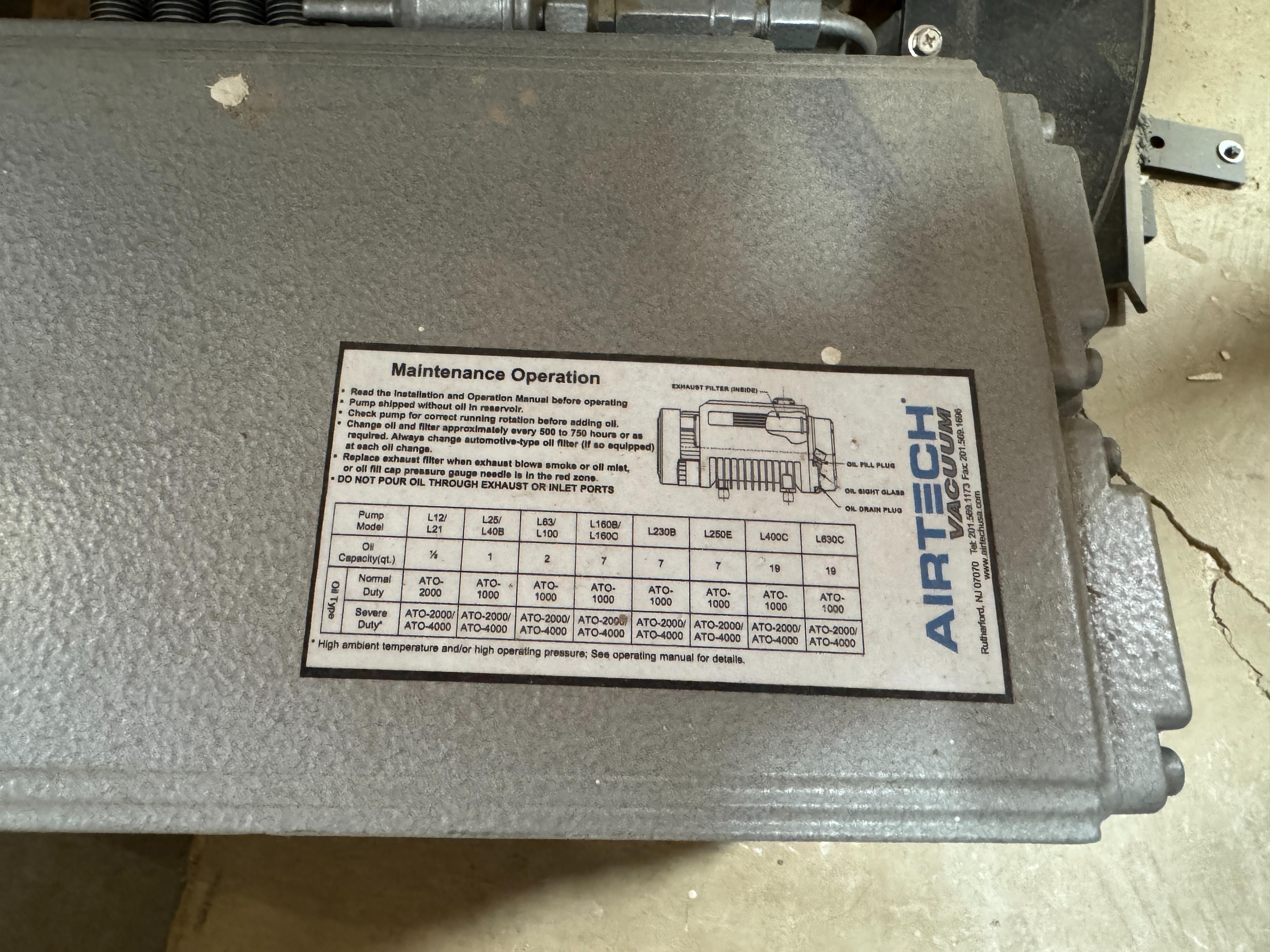 CUSTOM MADE THERMOFORMER VACUUM PRESS, 52" X 127" AIR TABLE, TRACK-30