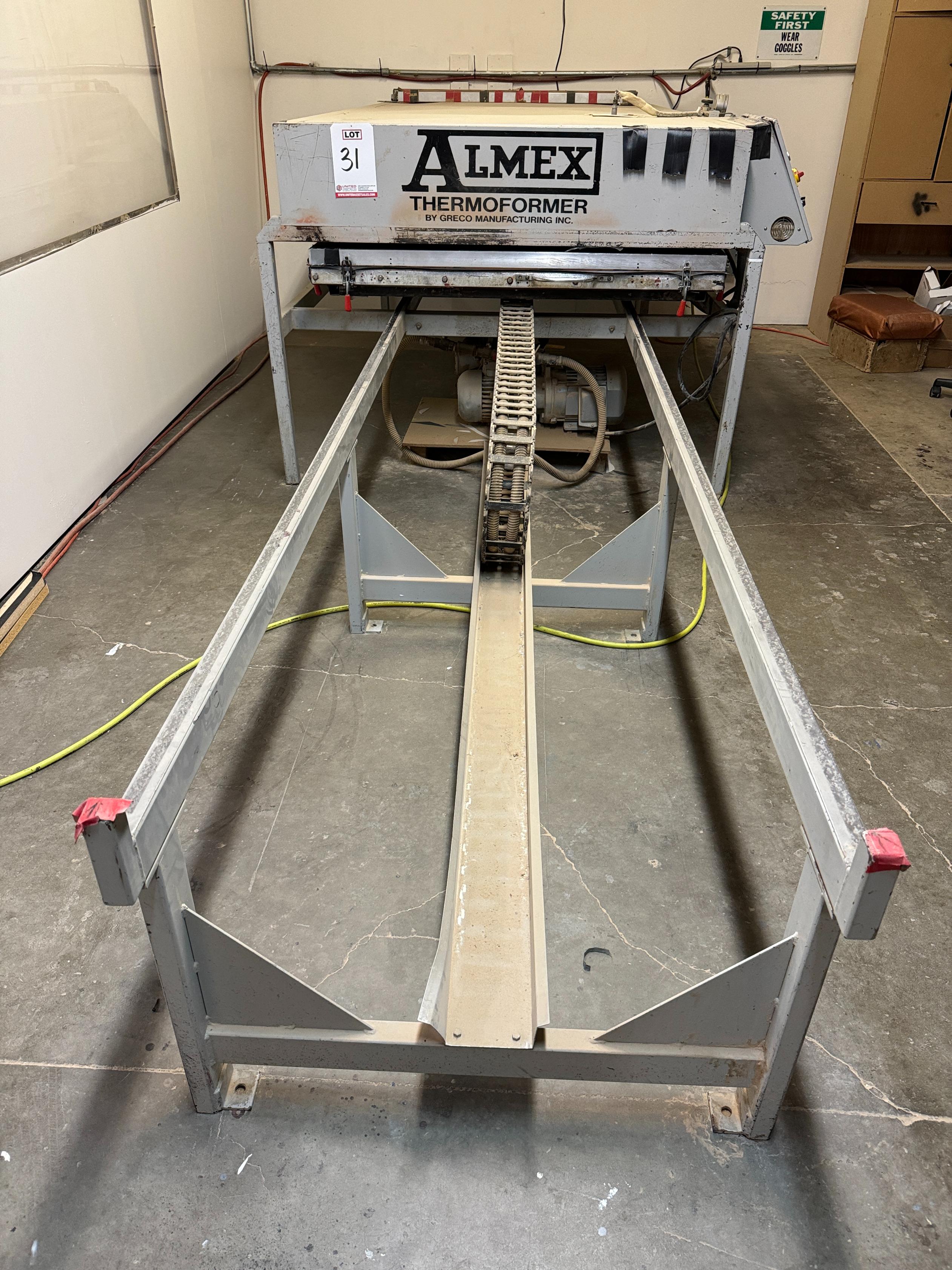 ALMEX THERMOFORMER VACUUM PRESS, 52" X 107" AIR TABLE-31