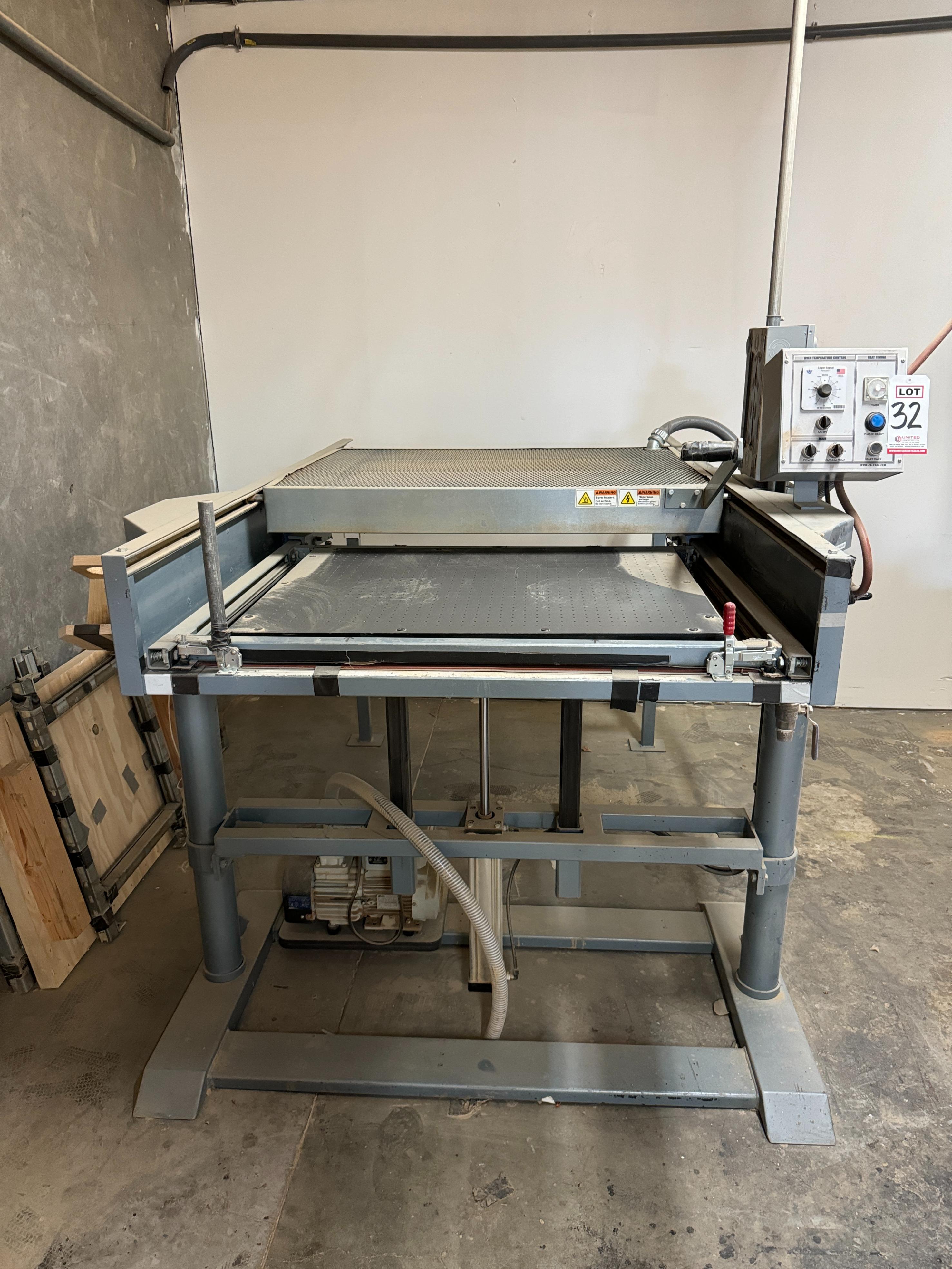 2020 BELOVAC THERMOFORMER VACUUM PRESS, 30" X 39" AIR TABLE, THIS CUSTOM-MADE BELOVAC MACHINE WILL DO A 14" DEEP DRAW-32