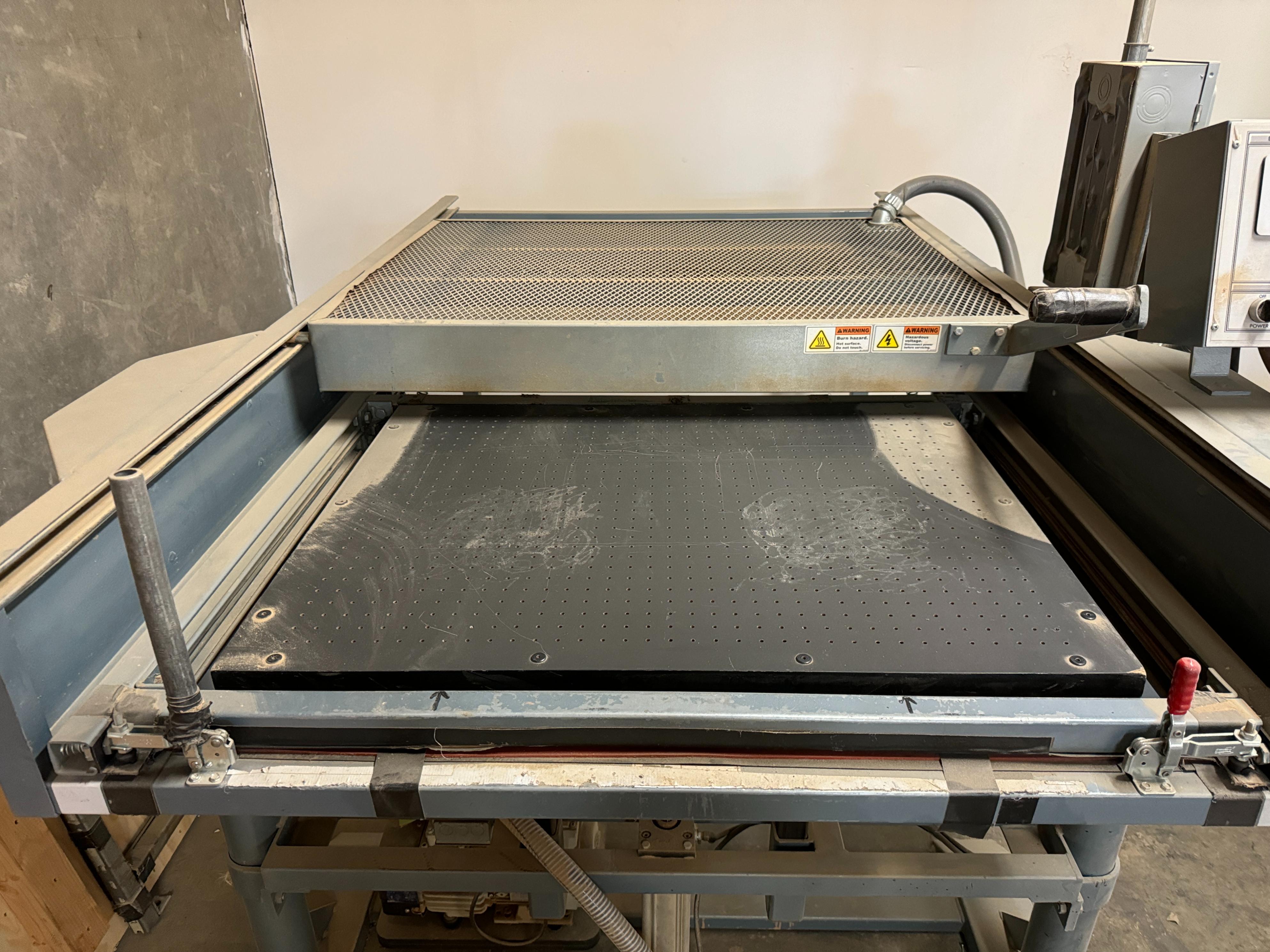 2020 BELOVAC THERMOFORMER VACUUM PRESS, 30" X 39" AIR TABLE, THIS CUSTOM-MADE BELOVAC MACHINE WILL DO A 14" DEEP DRAW-32