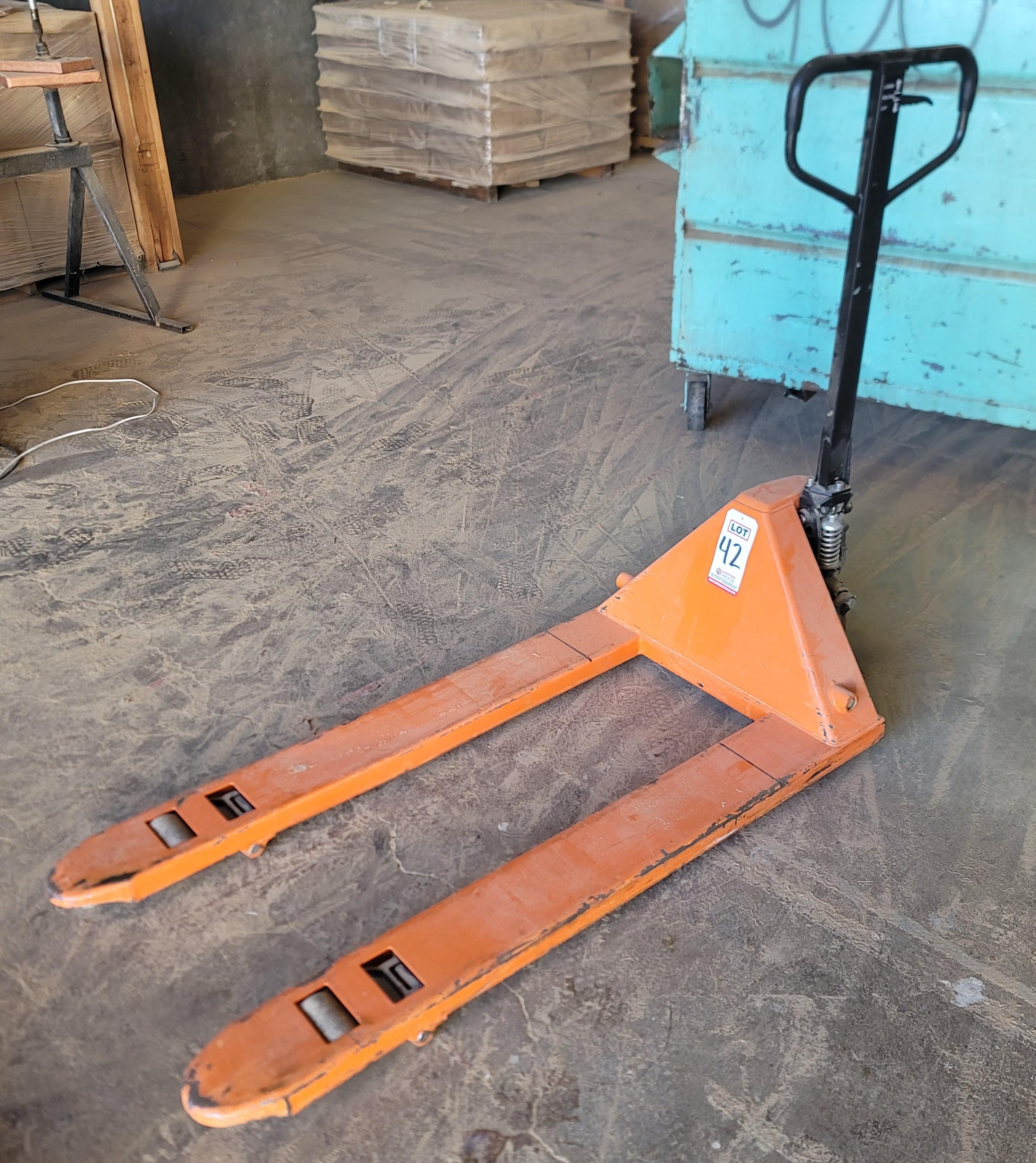 PALLET JACK, 5,500 LB CAPACITY, (DELAYED PICKUP UNTIL FEBRUARY 20)-42