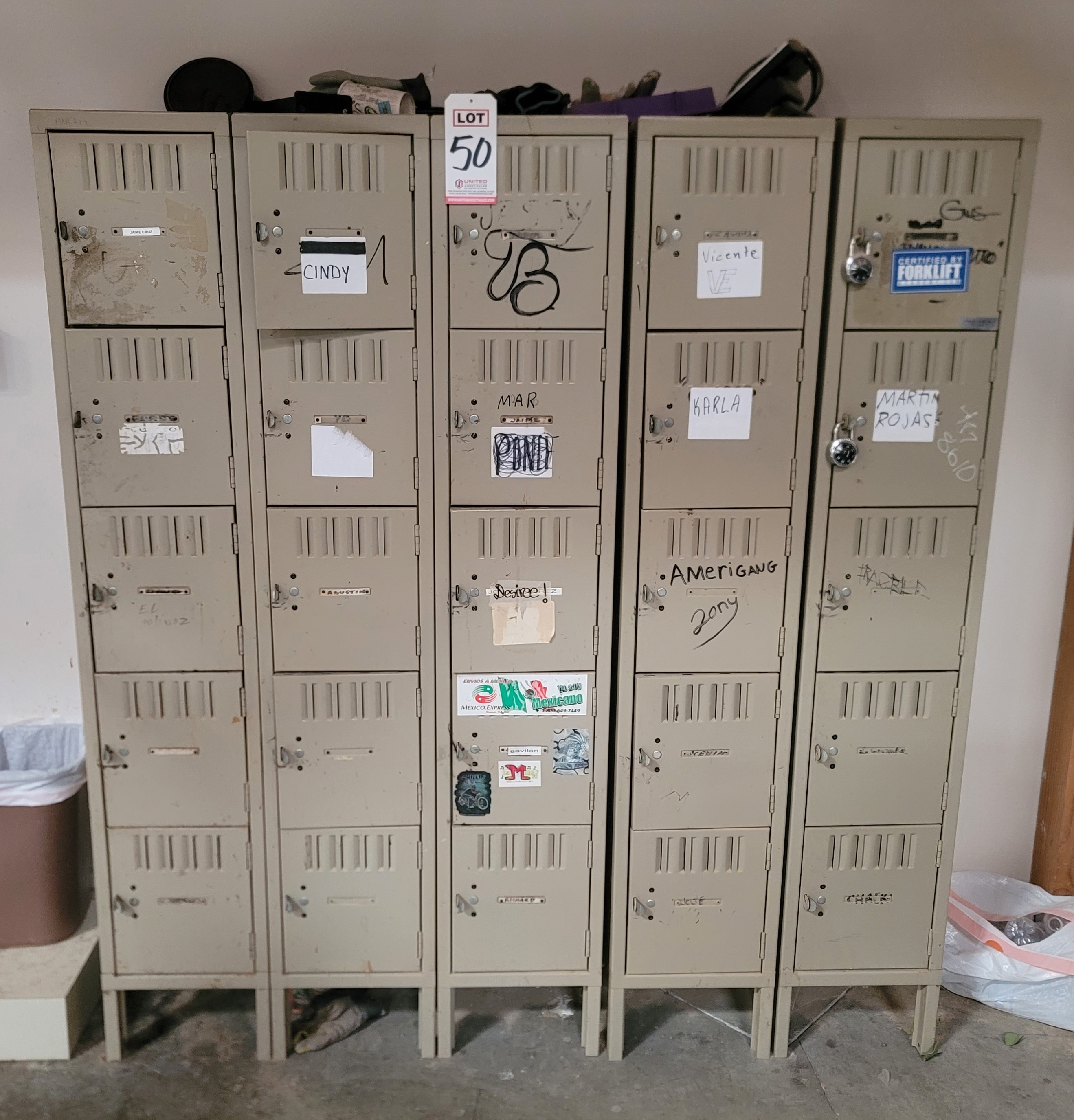 EMPLOYEE LOCKERS, CONTENTS NOT INCLUDED-50