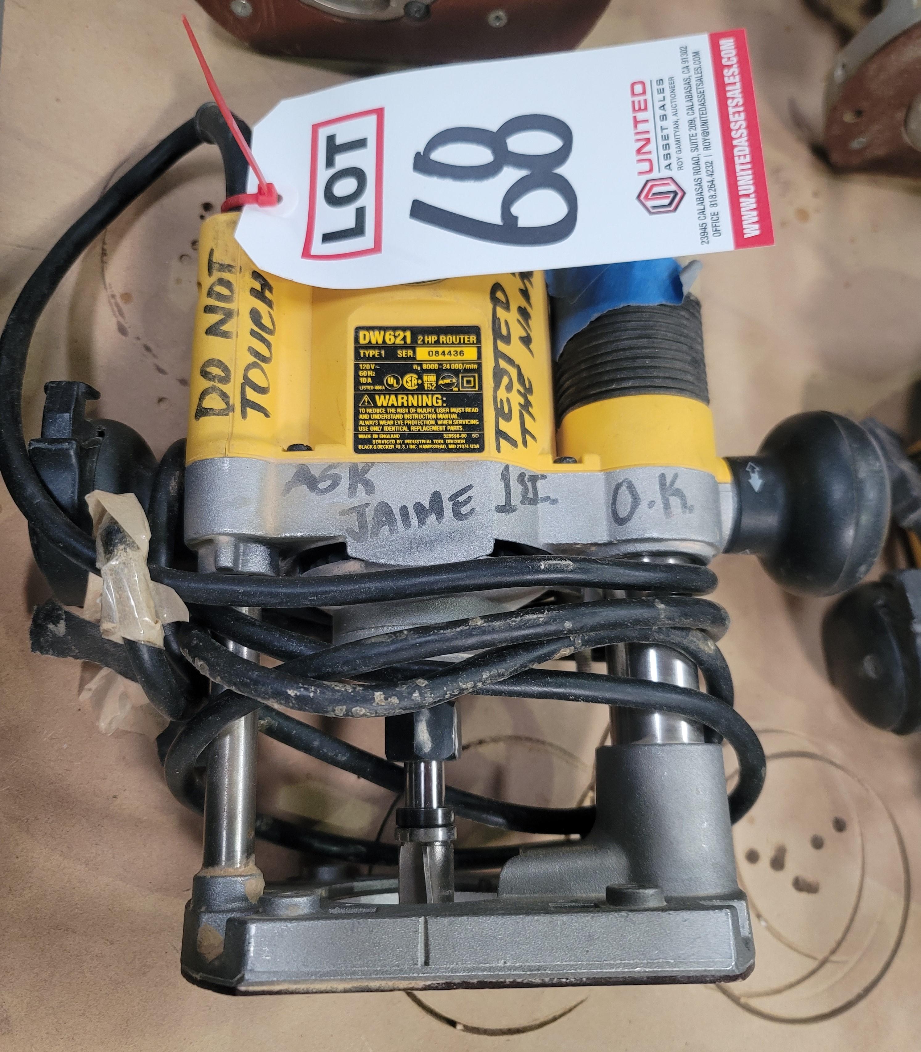 DEWALT ROUTER, MODEL DW621, 2 HP-68