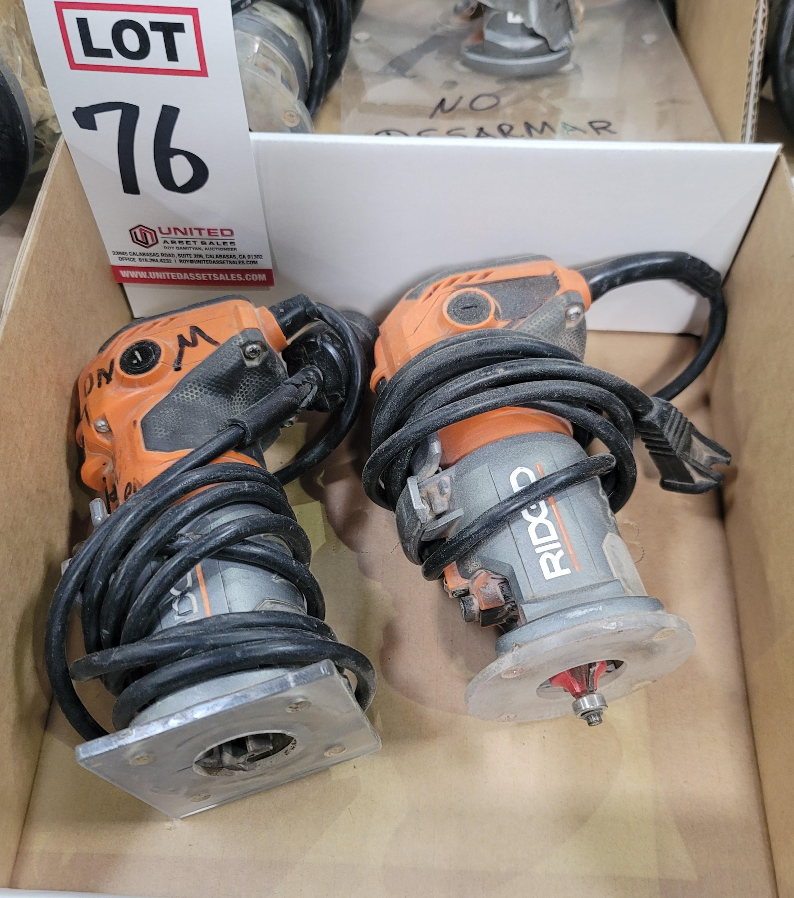 LOT - (2) RIDGID R2401 ROUTERS-76