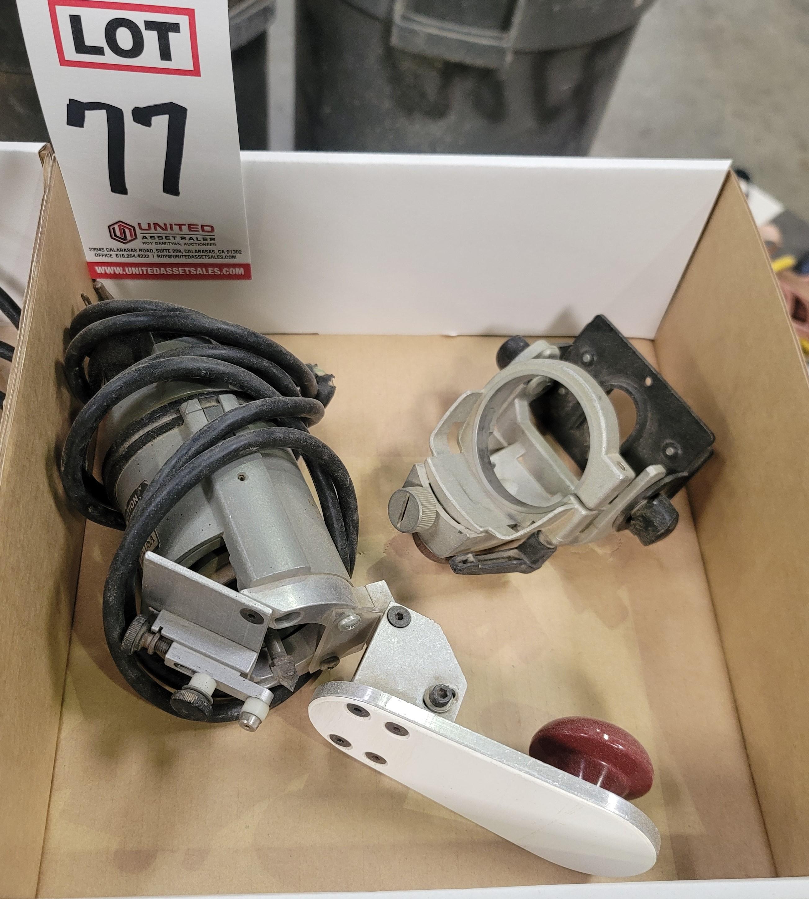LOT - (1) PORTER CABLE 3102 HD POWER UNIT AND (1) TRIM ROUTER BASE-77