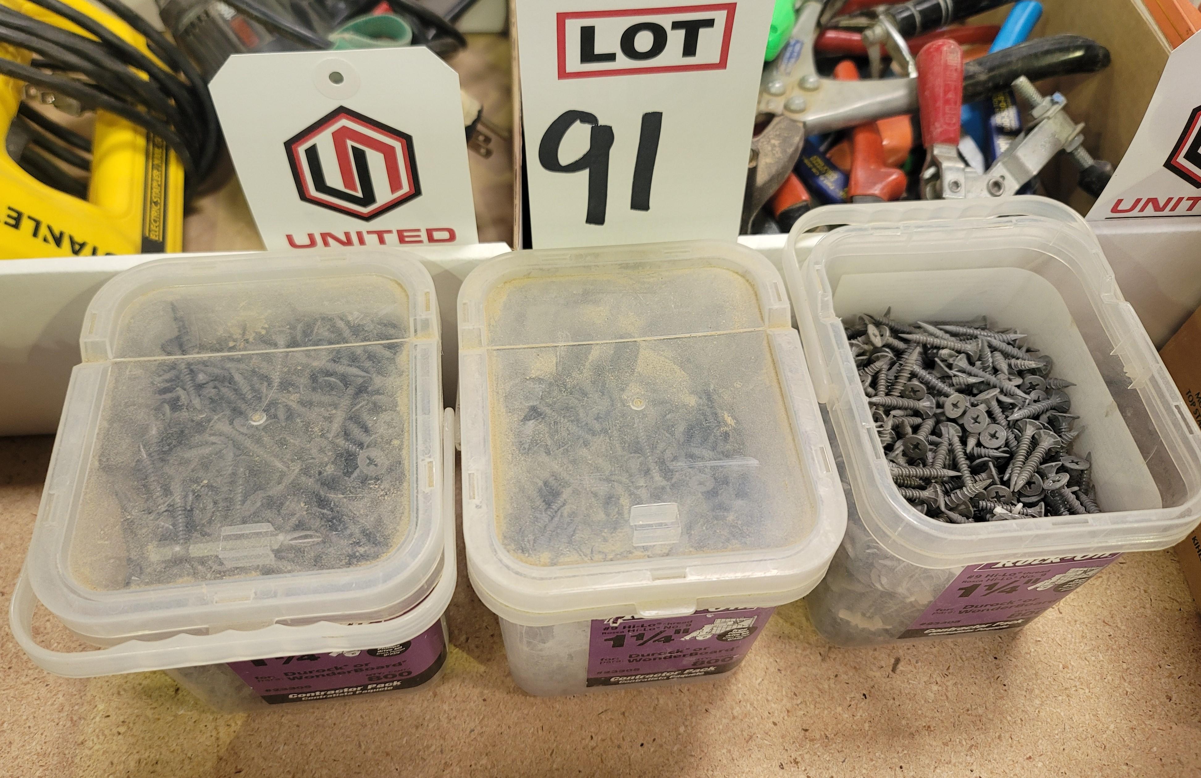 LOT - SHEETROCK SCREWS, 1-1/4"-91
