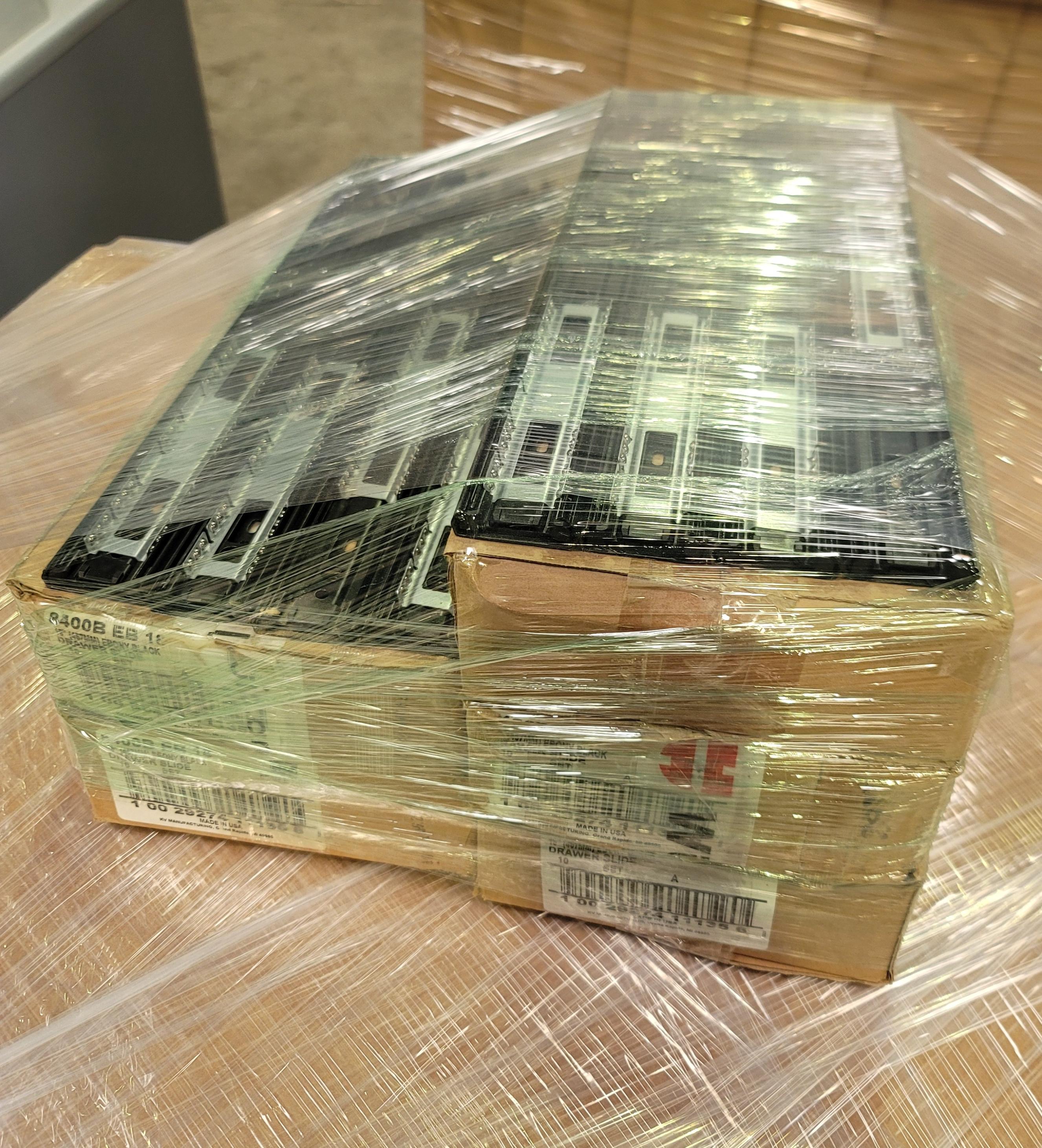 LOT - (55) METAL DRAWERS, NEW, 14-1/4" X 18" X 5", W/ SLIDES-124