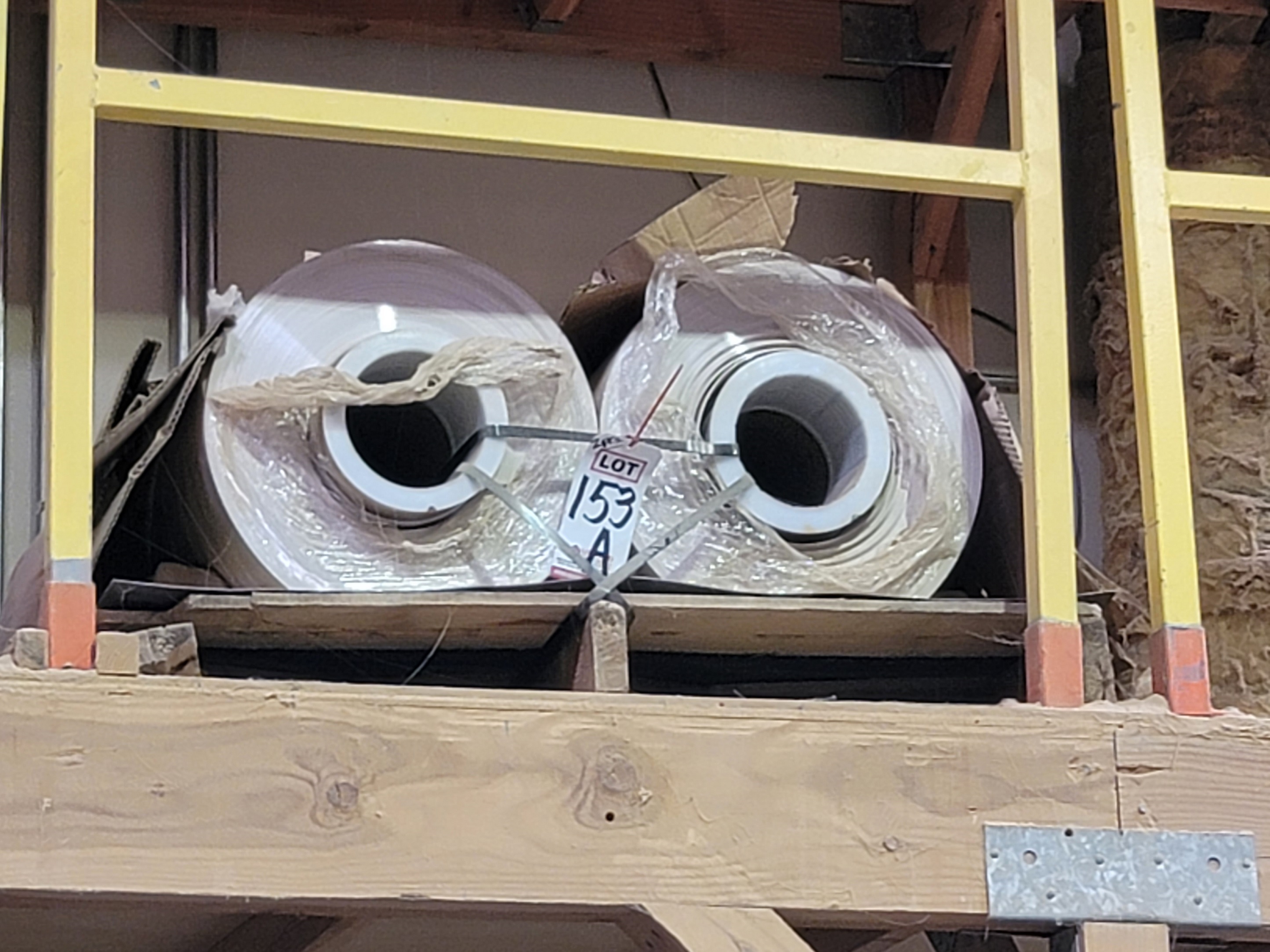 LOT - (2) 57" ROLLS OF THERMOFORMING PLASTIC-153A