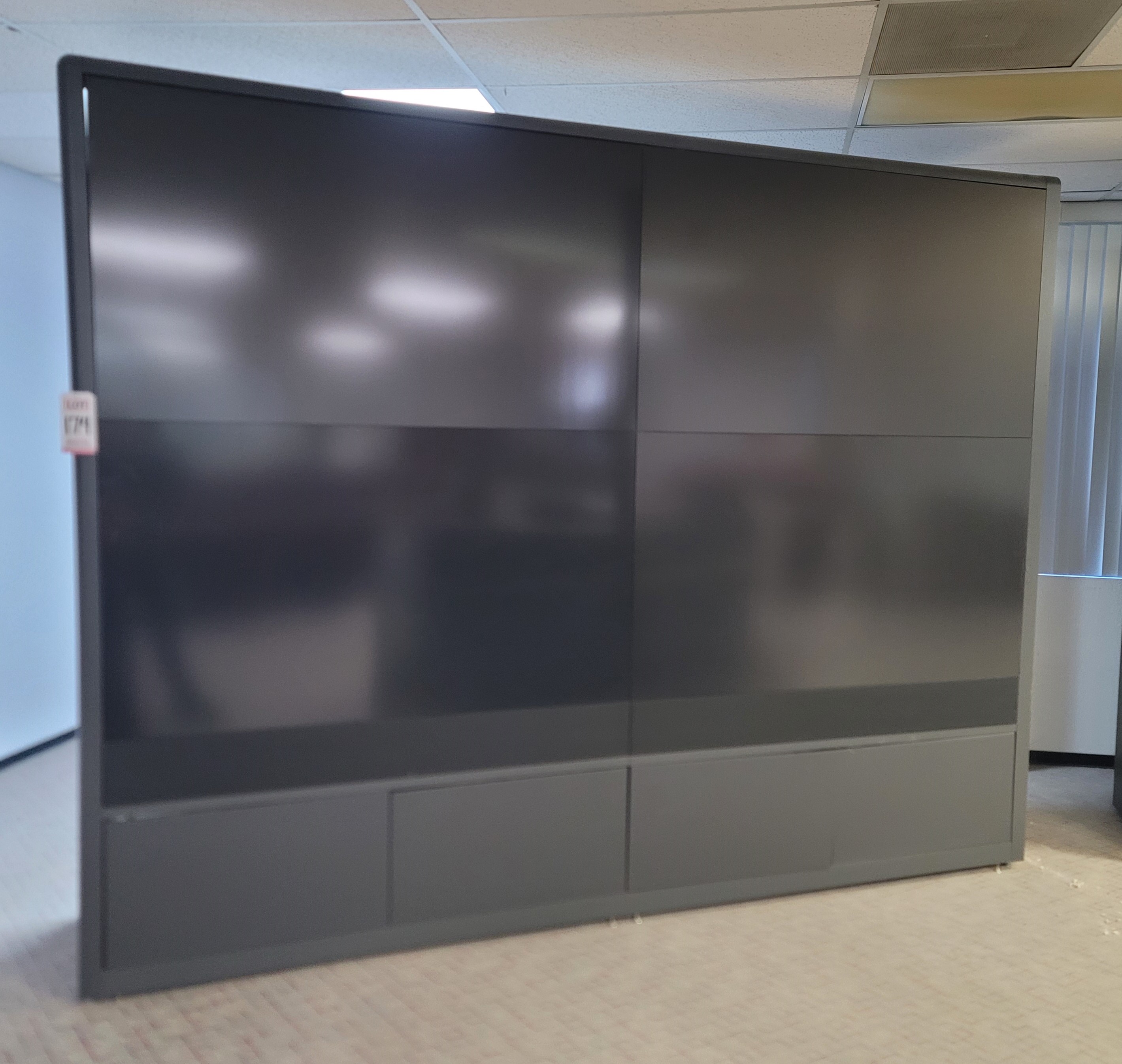 VIDEO WALL CABINET W/ (4) HIGH RESOLUTION 70" CLARITY VIDEO CUBES, COLOR: WROUGHT IRON-174