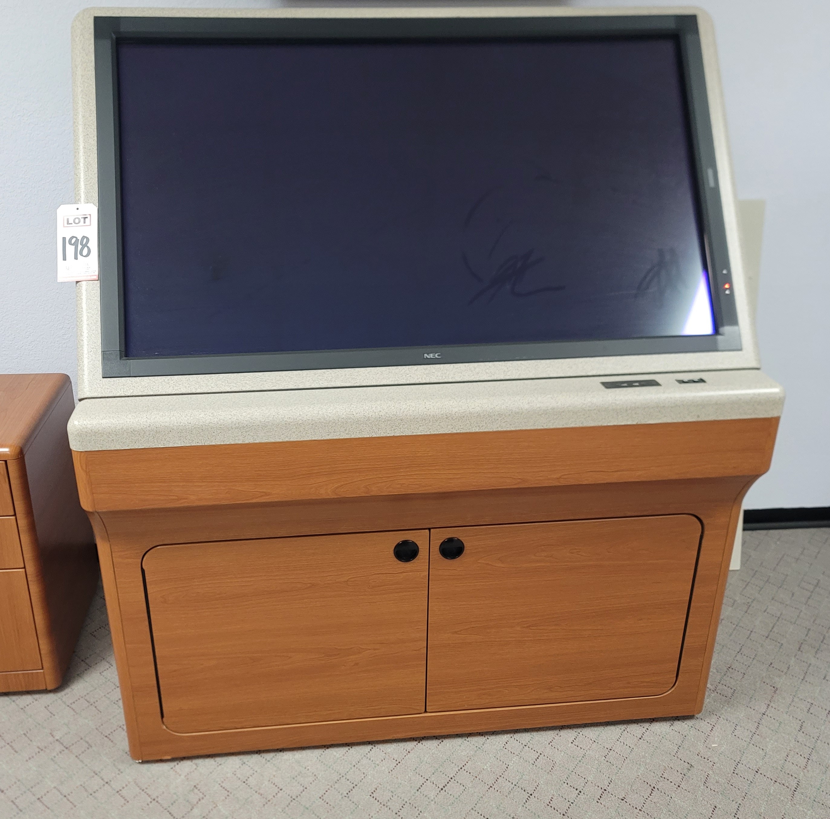 PRESENTATION & MAP TABLE W/ MOTORIZED 55" TOUCH SCREEN & COMPUTER-198