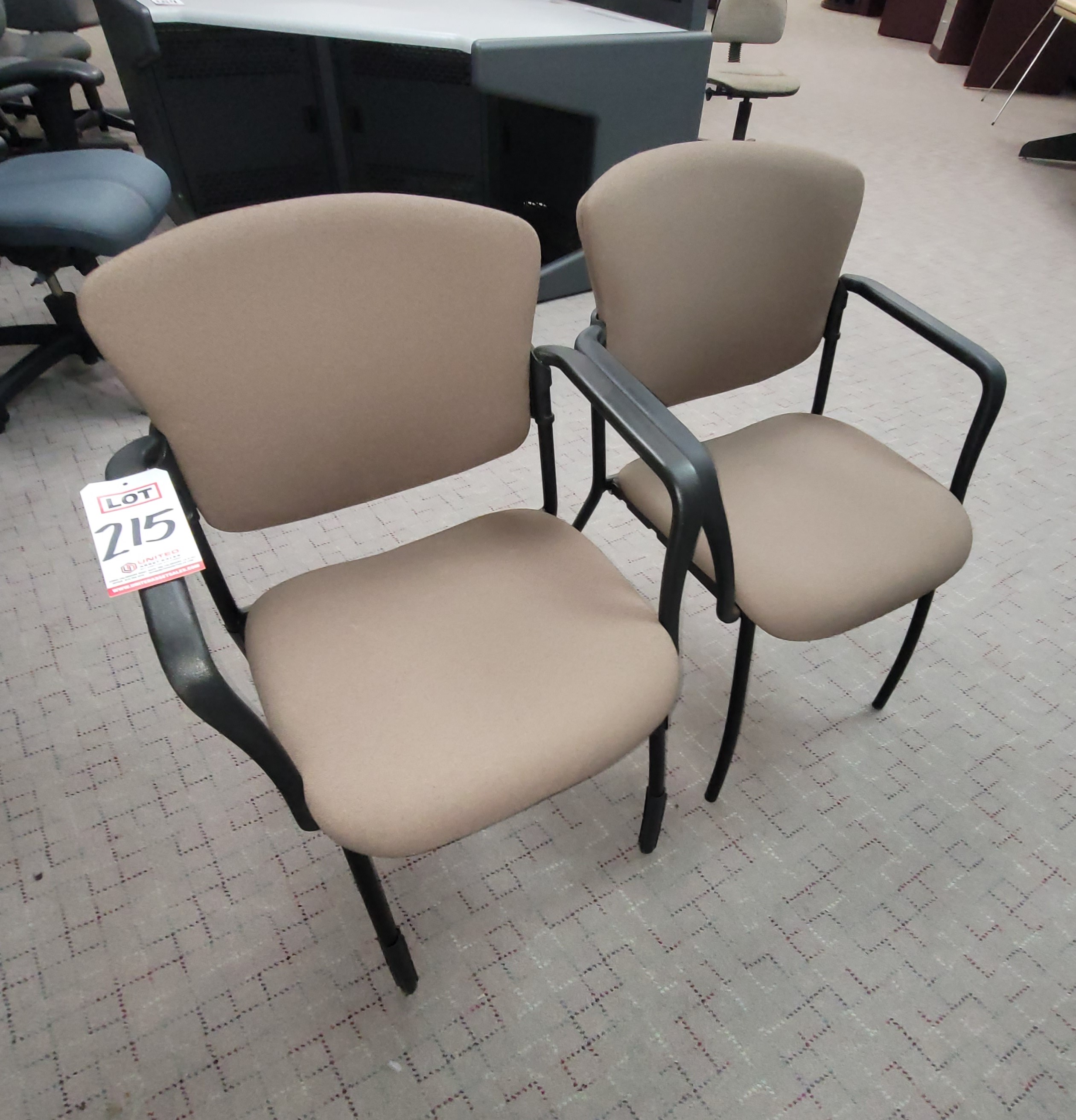 LOT - (2) MATCHING UPHOLSTERED CHAIRS-215