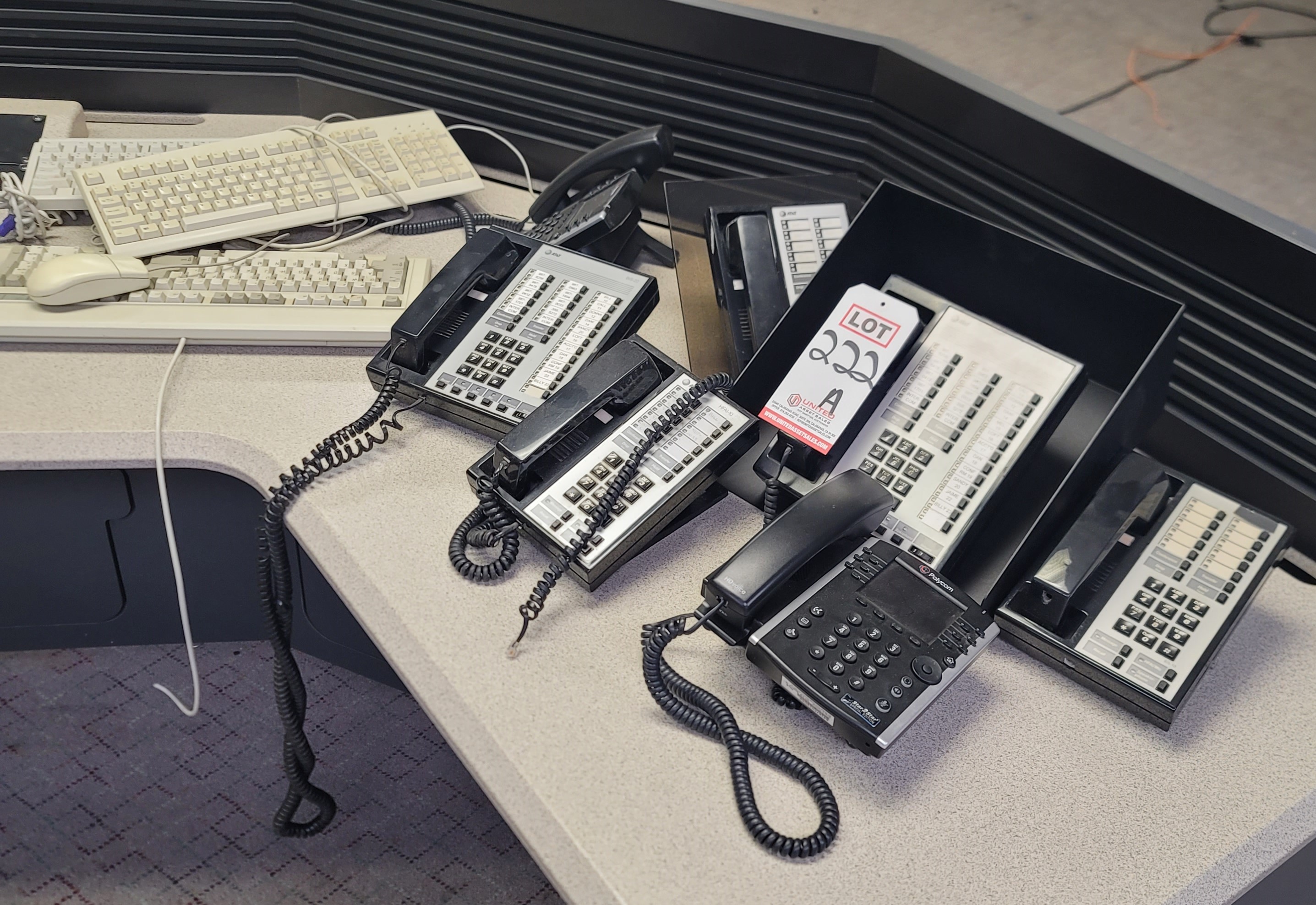 LOT - (7) MULTI-LINE PHONES AND (3) COMPUTER KEYBOARDS-222A