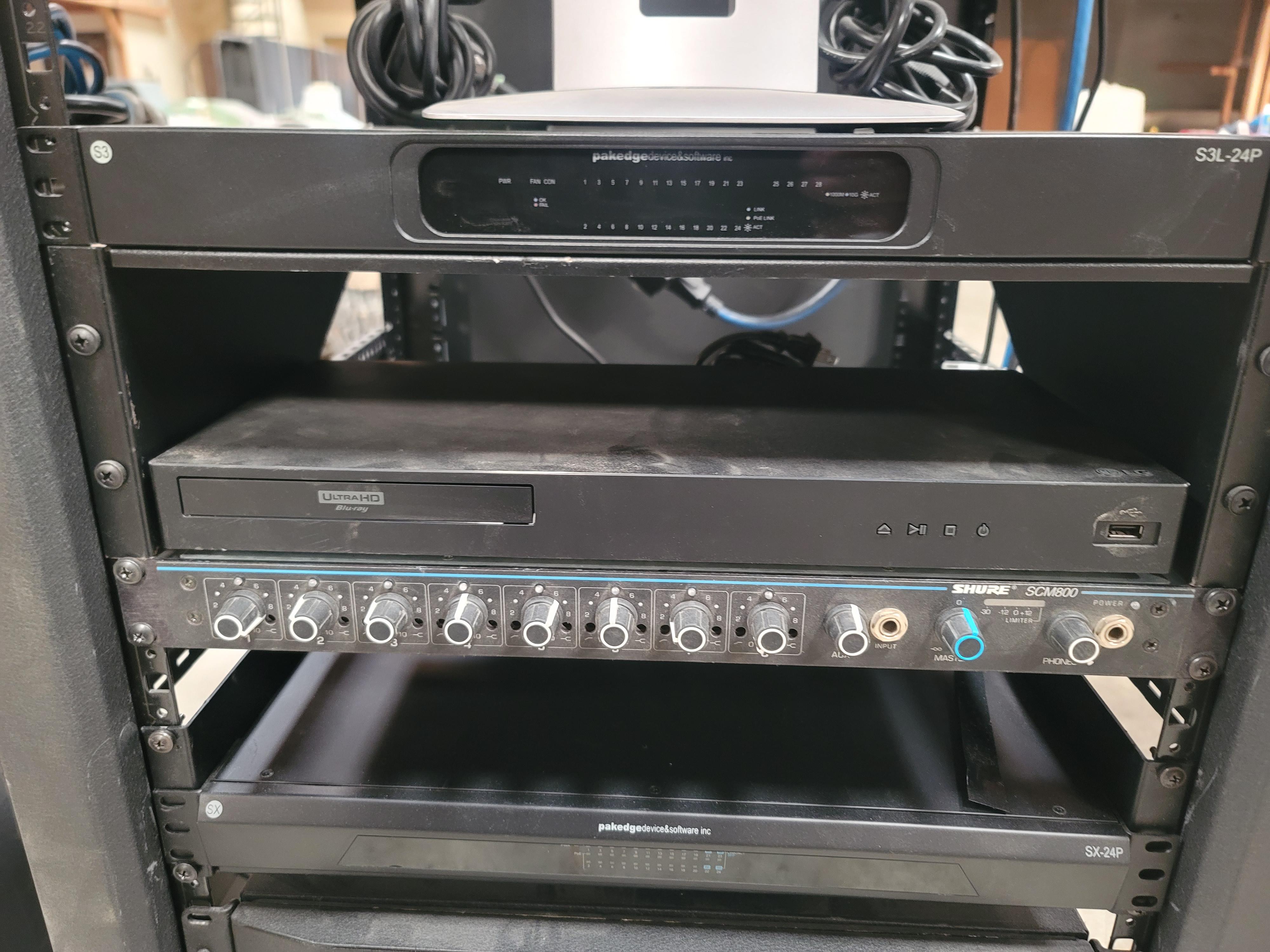 LOT - ELECTRONICS RACK, W/ CONTENTS OF ELECTRONICS-224