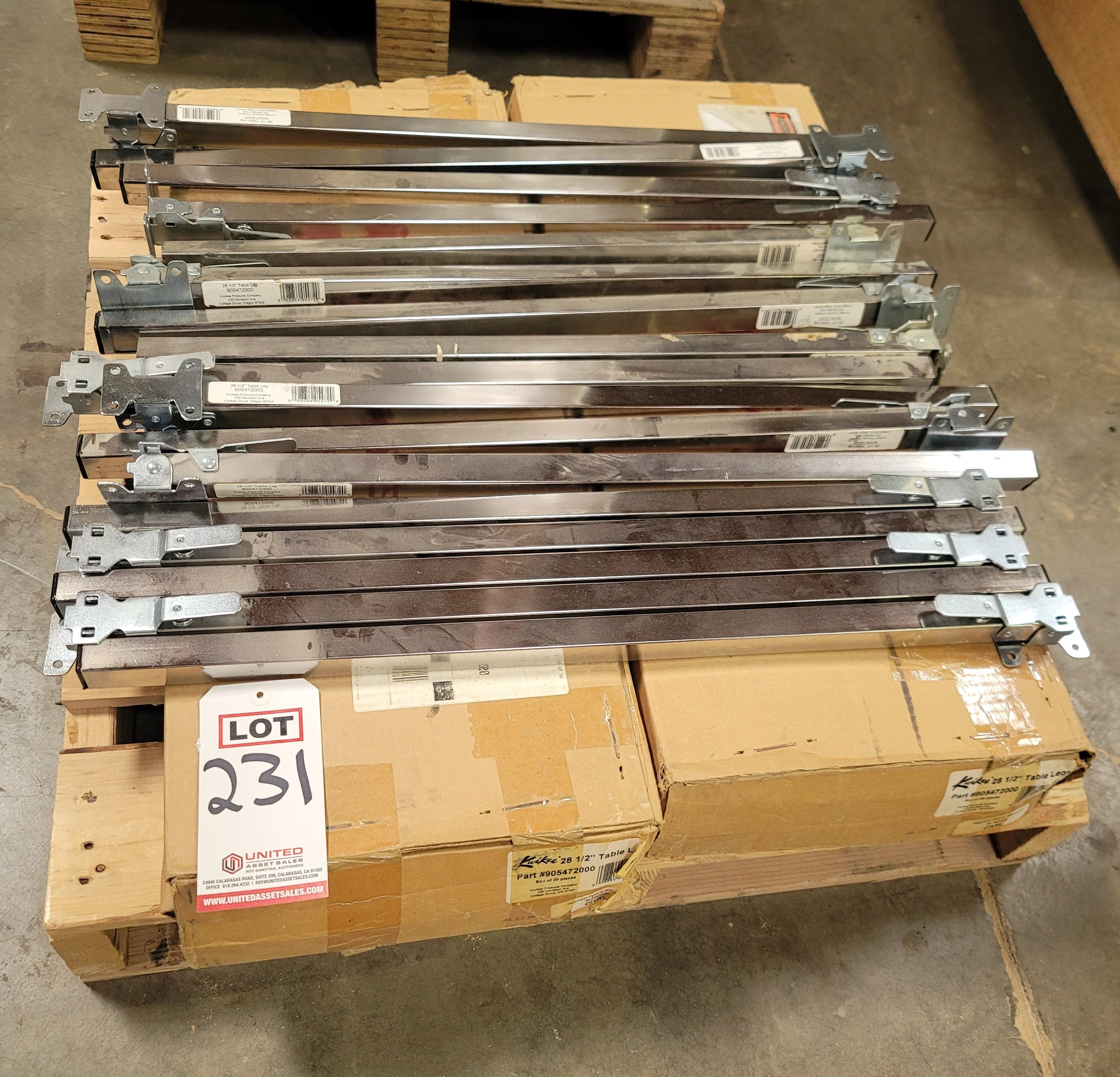 LOT - APPROX. (57) KWIKEE 28-1/2" TABLE LEGS-231