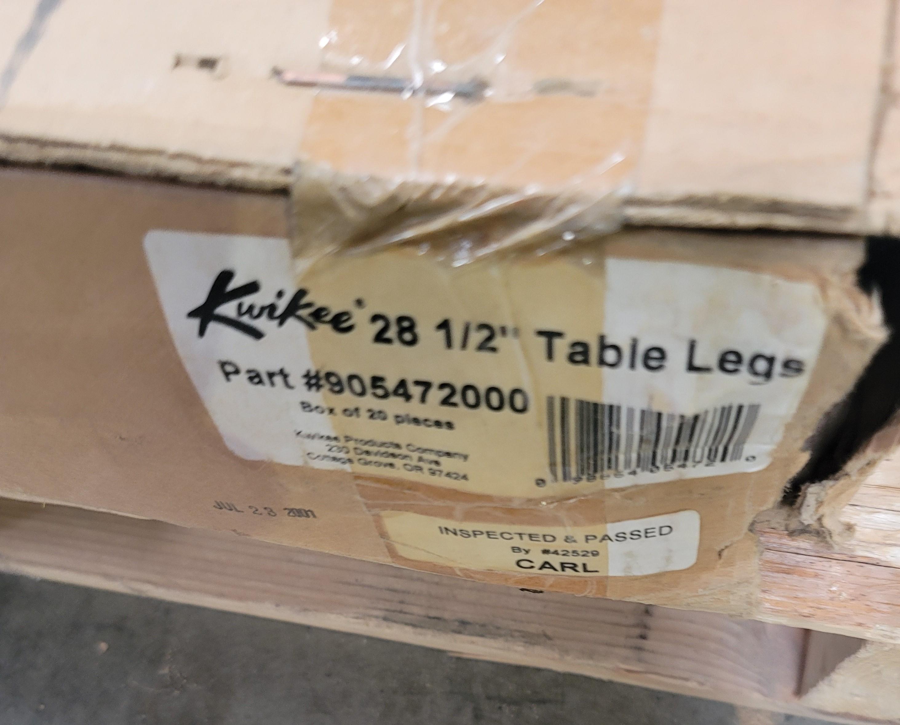 LOT - APPROX. (57) KWIKEE 28-1/2" TABLE LEGS-231