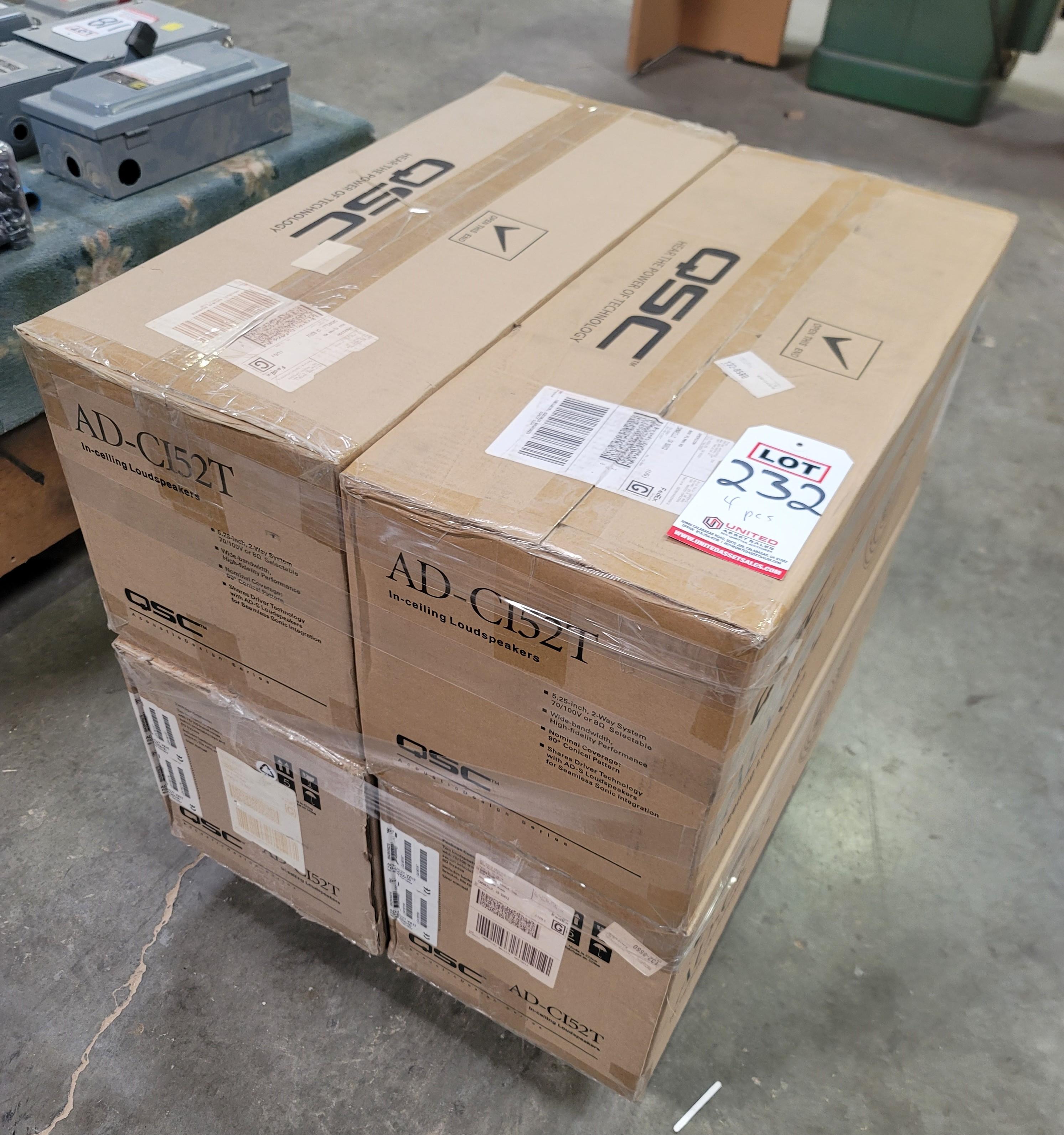 LOT - (4) QSC IN-CEILING SPEAKERS, MODEL AD-CI52T-232