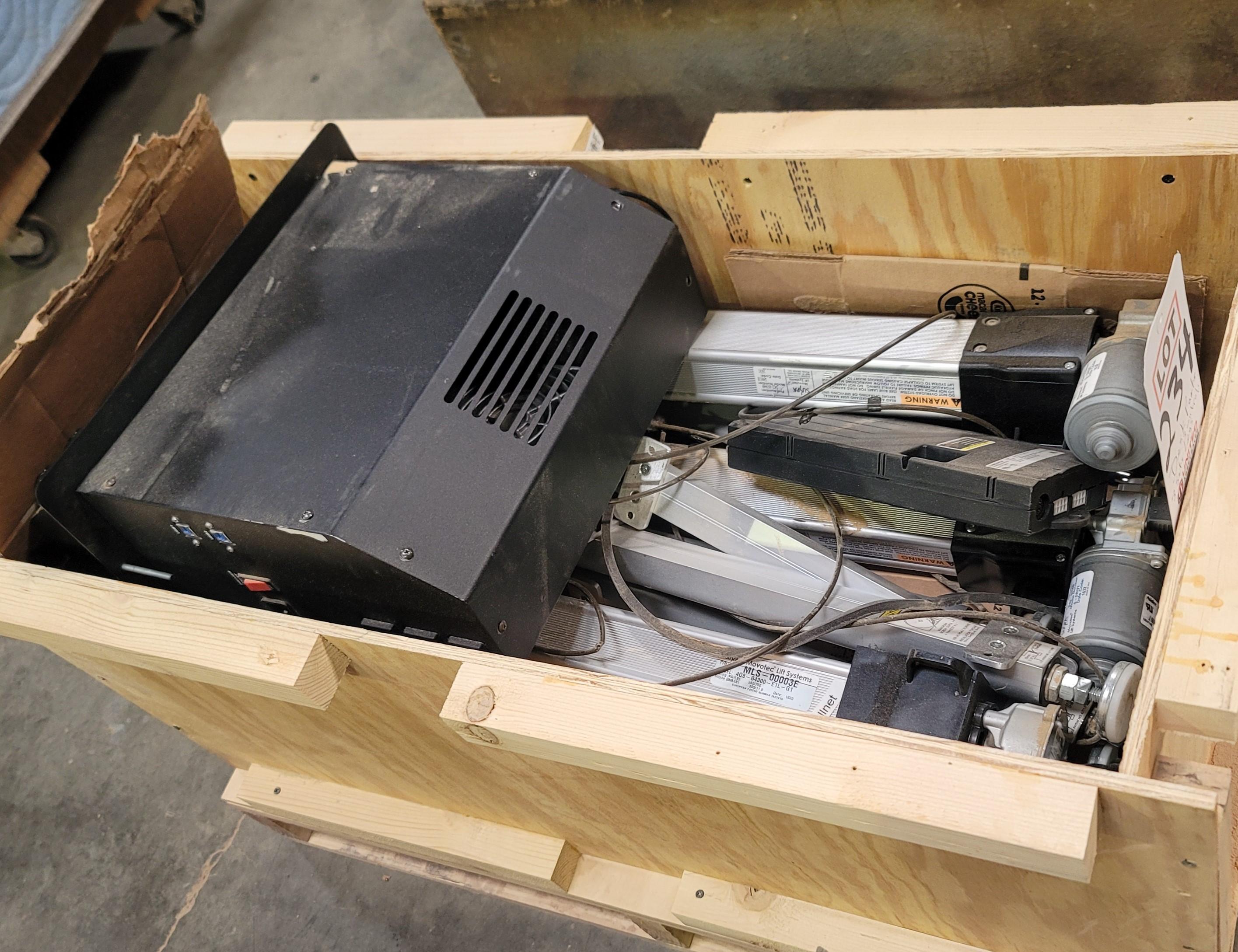 LOT - LIFT APPARATUS FOR DESK TOPS, INCLUDES: (3) CONTROL UNITS AND (6) LIFTING LEGS-234