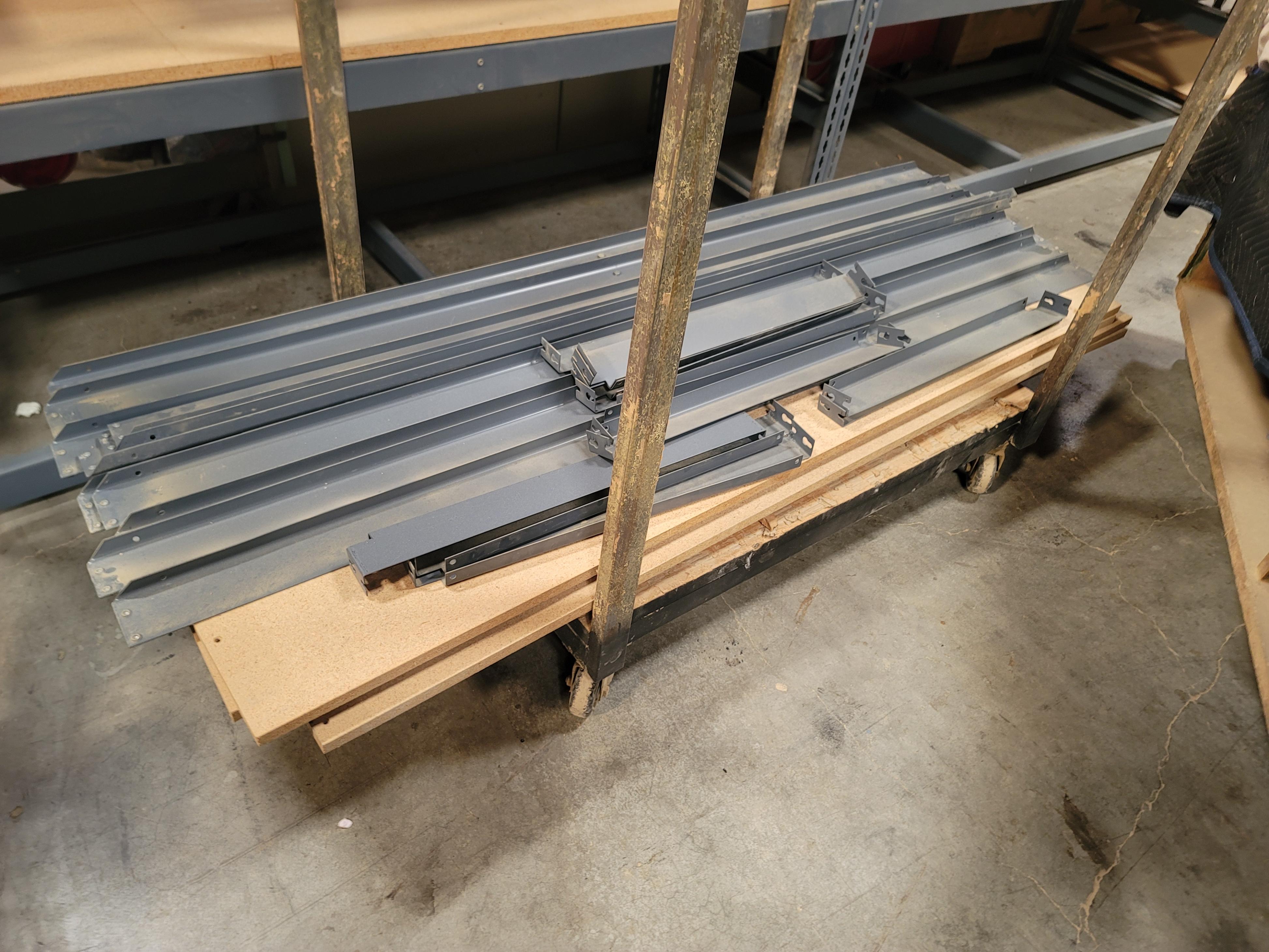 LOT - (3) SHELF UNITS W/ PARTICLE BOARD SHELVES, 6' X 2' X 65" HT EACH-260