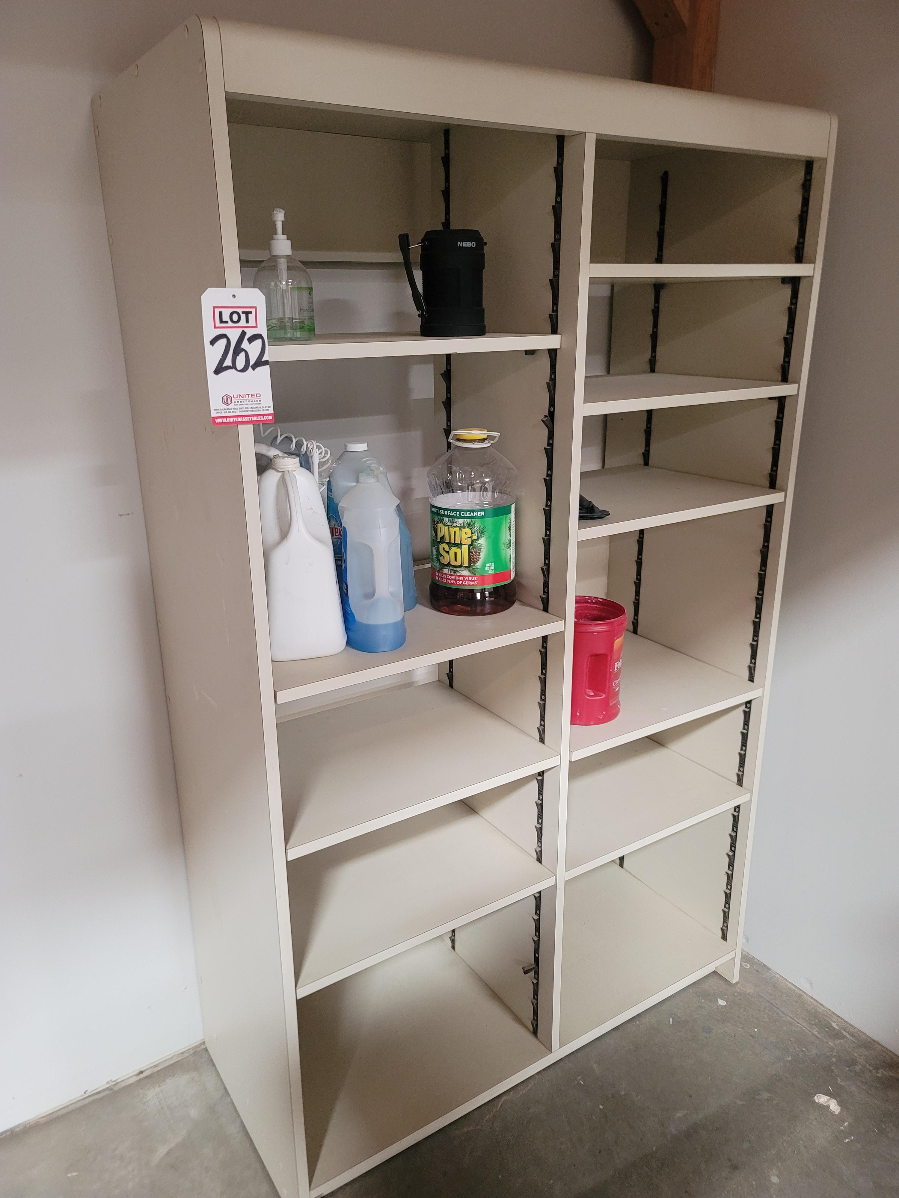 SHELF UNIT W/ ADJUSTABLE SHELVES, 44" X 20" X 6' HT-262
