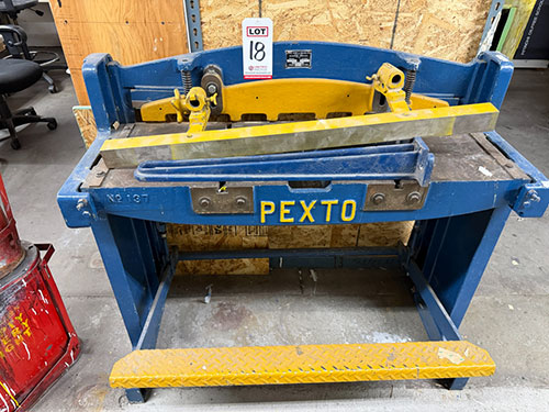 PECK, STOW & WILCOX NO. 137-K FOOT SHEAR, CAPACITY: 37" X 16 GAUGE MILD STEEL-18