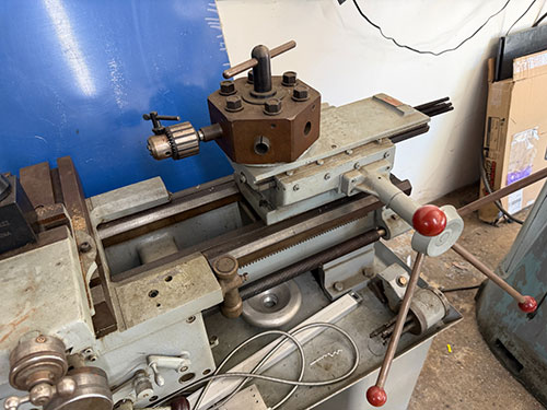 LOGAN LATHE, MODEL 7500, 14" X 40" CC, 8-1/2" 3-JAW CHUCK, THREADING, 6-STATION TURRET, TOAUTO 2-AXIS DRO-23