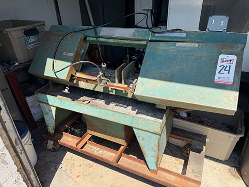 CAROLINA TOOL & EQUIP. CO. HORIZONTAL BAND SAW, MODEL HD10, CUTTING CAPACITY: 8.5" X 13.5", 1/2" X 9'-7" BLADE SIZE-24