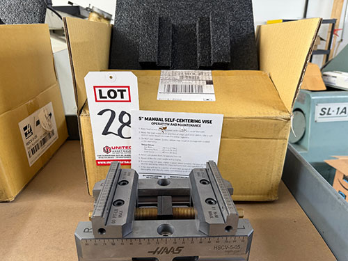 HAAS 5" MANUAL SELF-CENTERING VISE, MODEL HSCV-5-05, W/ ORIGINAL PACKAGING-28