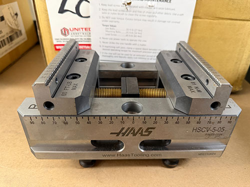 HAAS 5" MANUAL SELF-CENTERING VISE, MODEL HSCV-5-05, W/ ORIGINAL PACKAGING-28