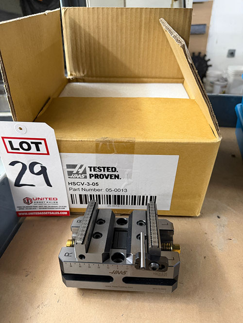 HAAS 3" MANUAL SELF-CENTERING VISE, MODEL HSCV-3-05, W/ ORIGINAL PACKAGING-29