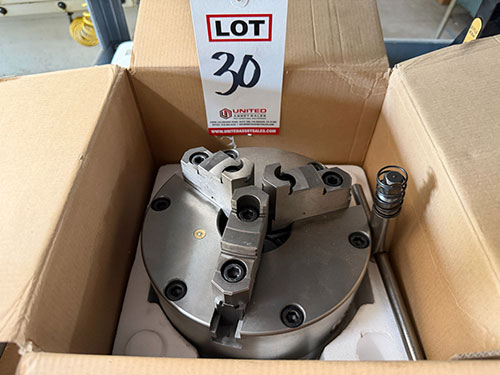 HAAS 8" 3-JAW TABLE MOUNT CHUCK, PART NO. 05-0222, W/ ORIGINAL PACKAGING-30