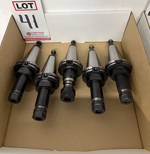 LOT - (5) CAT 40 COLLET TOOL HOLDERS-41
