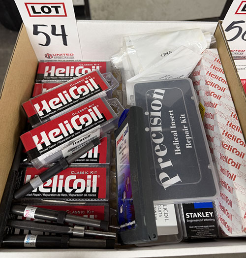 LOT - HELICOIL THREAD REPAIR KITS W/ INSERTION TOOLS AND THREAD INSERTS-54