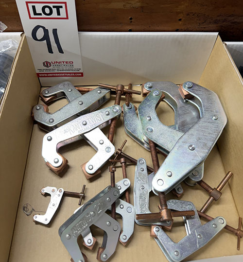 LOT - KANT TWIST CLAMPS IN 1", 2", 3" AND 4-1/2" SIZES-91