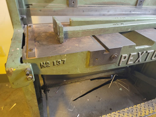 PECK, STOW & WILCOX NO. 137-K FOOT SHEAR, CAPACITY: 37" X 16 GAUGE MILD STEEL-17