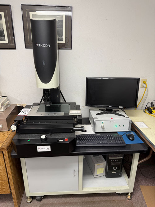 SCIENSCOPE XT-2000 VIDEO MEASUREMENT SYSTEM, MODEL XT-VME8128-D, S/N FW120319005-107A