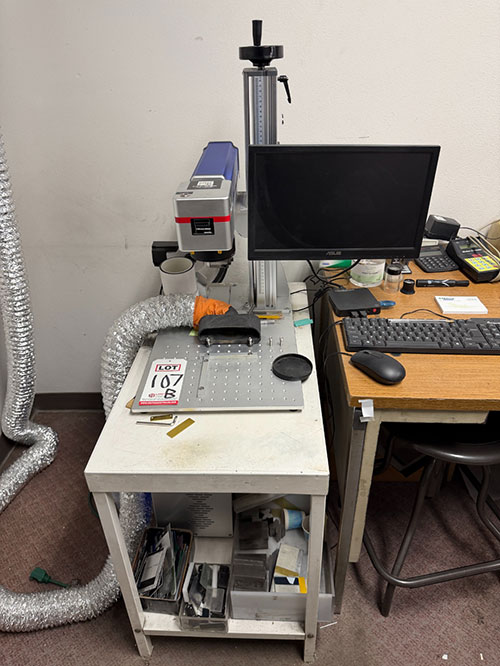 OMTECH LASER MARKING MACHINE, MODEL LYF-30BW, S/N 20250401009, WORKSPACE: 175 X 175 MM, LASER POWER: 30W-107B