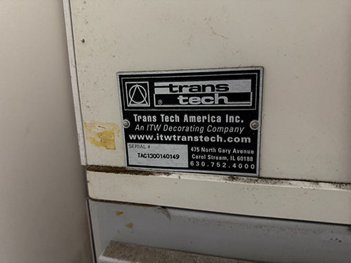 TRANS TECH COMBI 130 AUTOMATED PAD PRINTING MACHINE, S/N TAC1300140149-124
