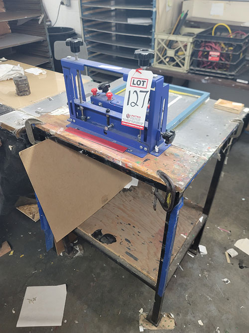 SCREEN PRINTING TABLE, 27" X 25" OVERALL-127