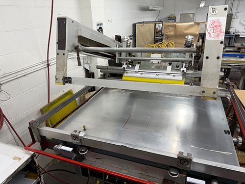 AMERICAN SCREEN PRINTING VACUUM PRESS, MODEL TEMPO2538, S/N 813184, 54" X 64" OVERALL-130