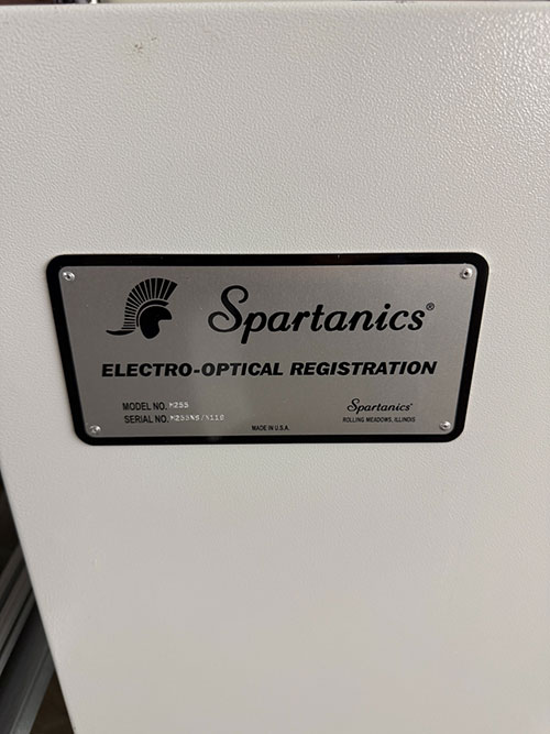 SPARTANICS ELECTRO-OPTICAL REGISTRATION SHEAR, MODEL M255, S/N M255*S/N119-154