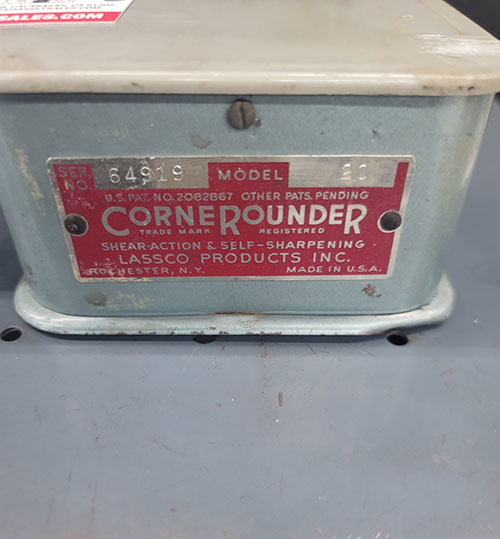 LASSCO DESKTOP CORNEROUNDER, MODEL 20-159A