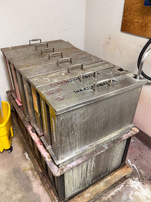 CHEMICAL TANKS FOR PHOTO DEVELOPING, W/ WALL MOUNTED HEATER CONTROL AND TIMER-177